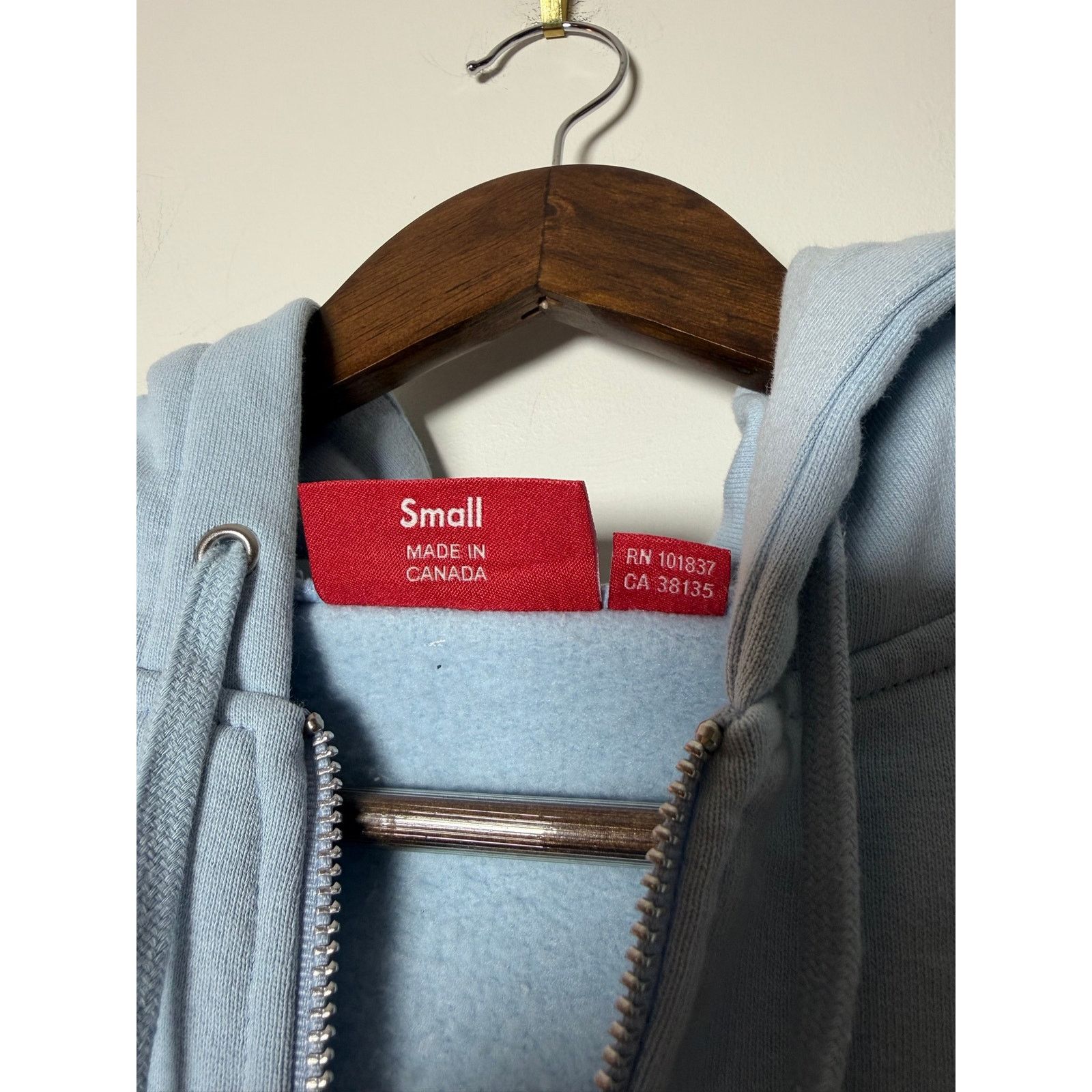 Supreme Supreme S Logo Zip Up Hooded Sweatshirt 'Light Blue' Size US S / EU 44-46 / 1 - 5 Thumbnail