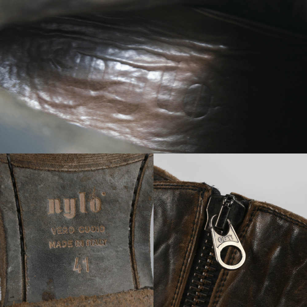 Other Nylo Avant Garde Combat Side Zip Leather Boots Size US 8 / EU 41 - 9 Thumbnail