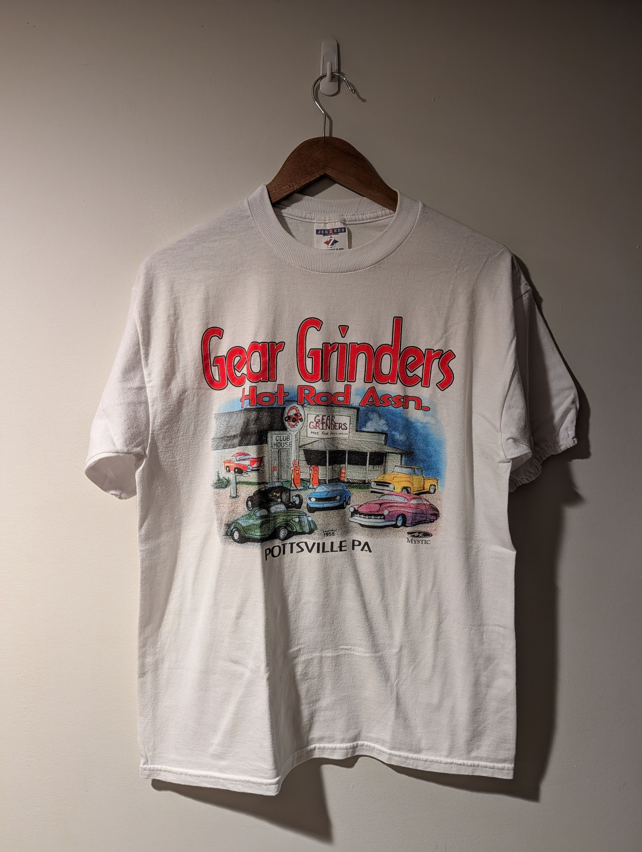 NASCAR Vintage 90s Gear Grinders Hot Rod Racing Medium T-Shirt Size US M / EU 48-50 / 2 - 1 Thumbnail