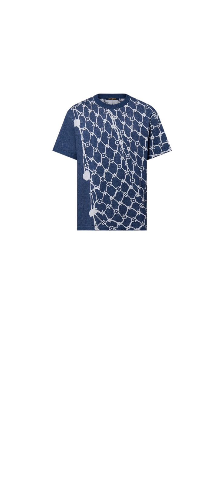 Image of Louis Vuitton Cotton Short-Sleeved Crewneck in Blue, Men's (Size 2XL)