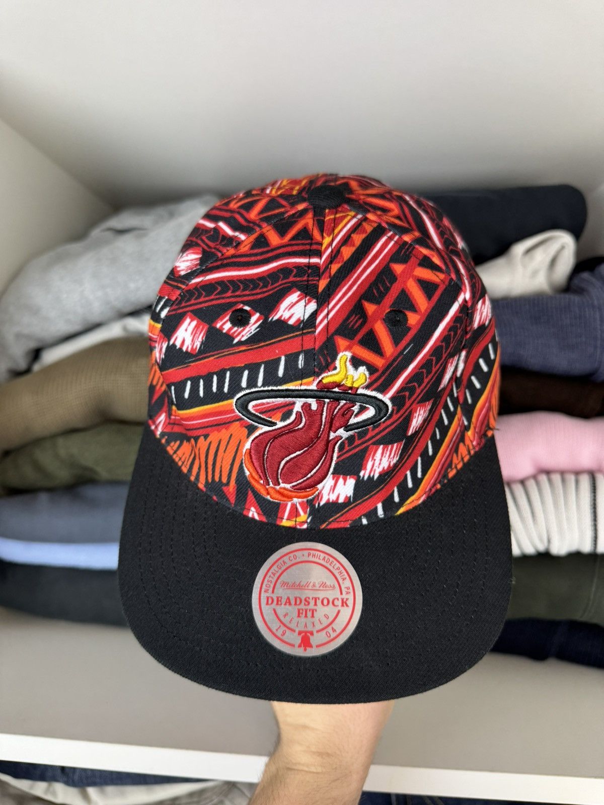 Mitchell & Ness Mitchell & Ness Miami Heat Conference Patch Snapback Hat Size ONE SIZE - 2 Thumbnail