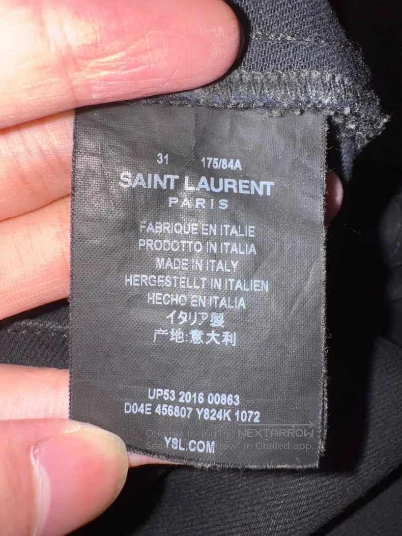 Saint Laurent Paris Saint Laurent Paris Knee Cut Wax Basic Jeans Size US 31 - 7 Thumbnail