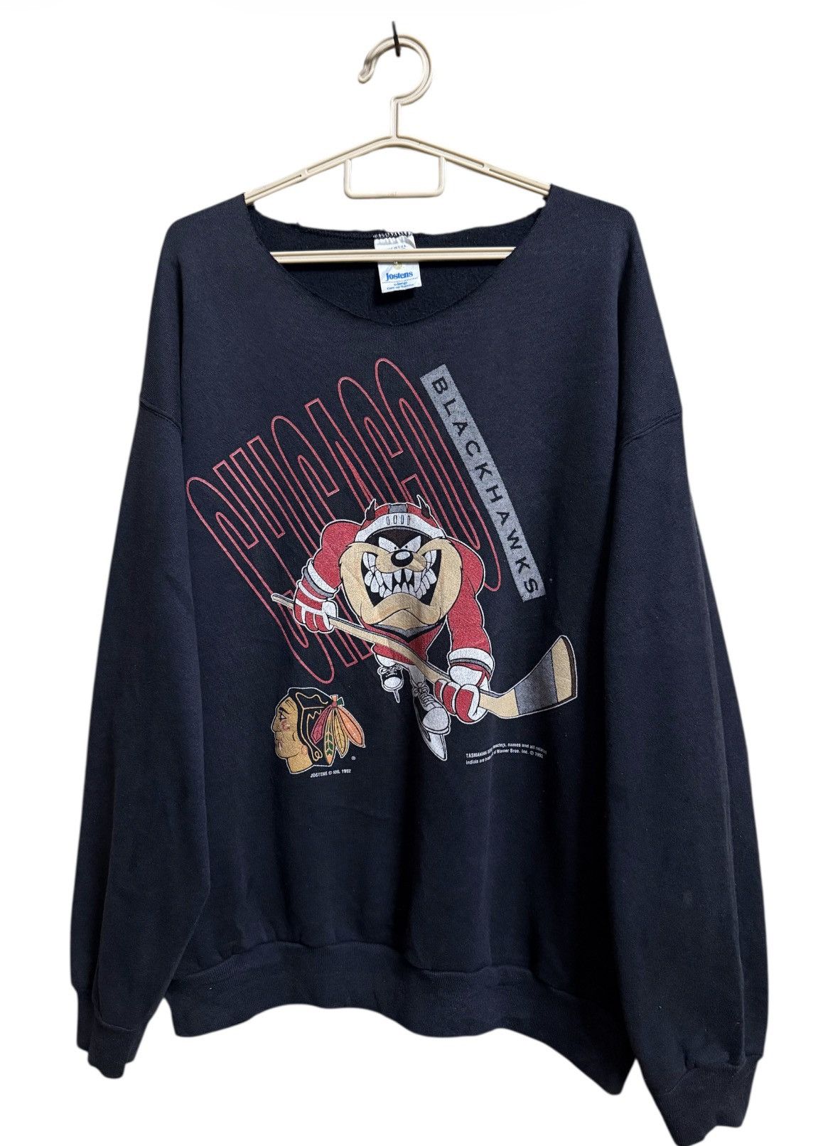 Vintage Rare Chicago Blackhawks Looney Tunes Vintage 1992s Size US XL / EU 56 / 4 - 3 Thumbnail