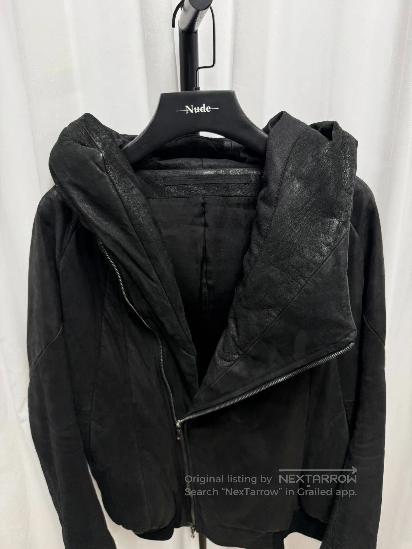 Comme des Garcons Homme Plus Black Leather Hooded Jacket. Size US S / EU 44-46 / 1 - 5 Thumbnail