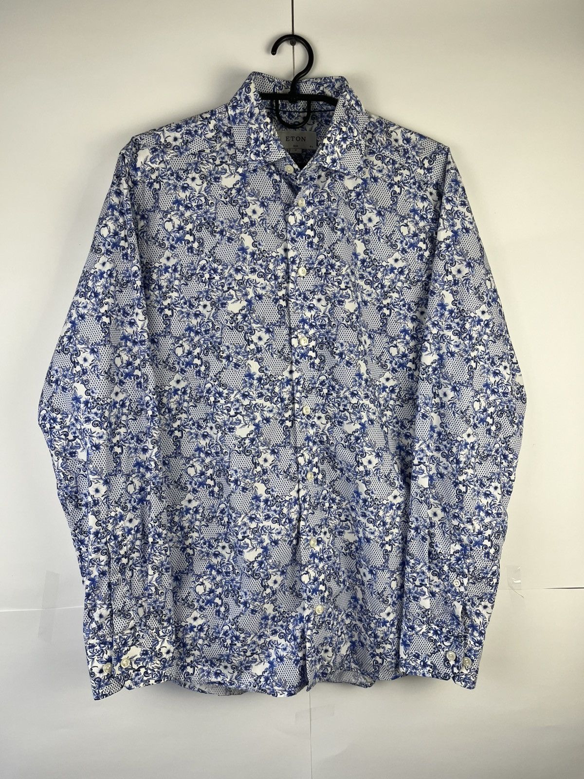 Eton Eton Printed Cotton Long Sleeve Shirt Button Up Size US M / EU 48-50 / 2 - 1 Thumbnail