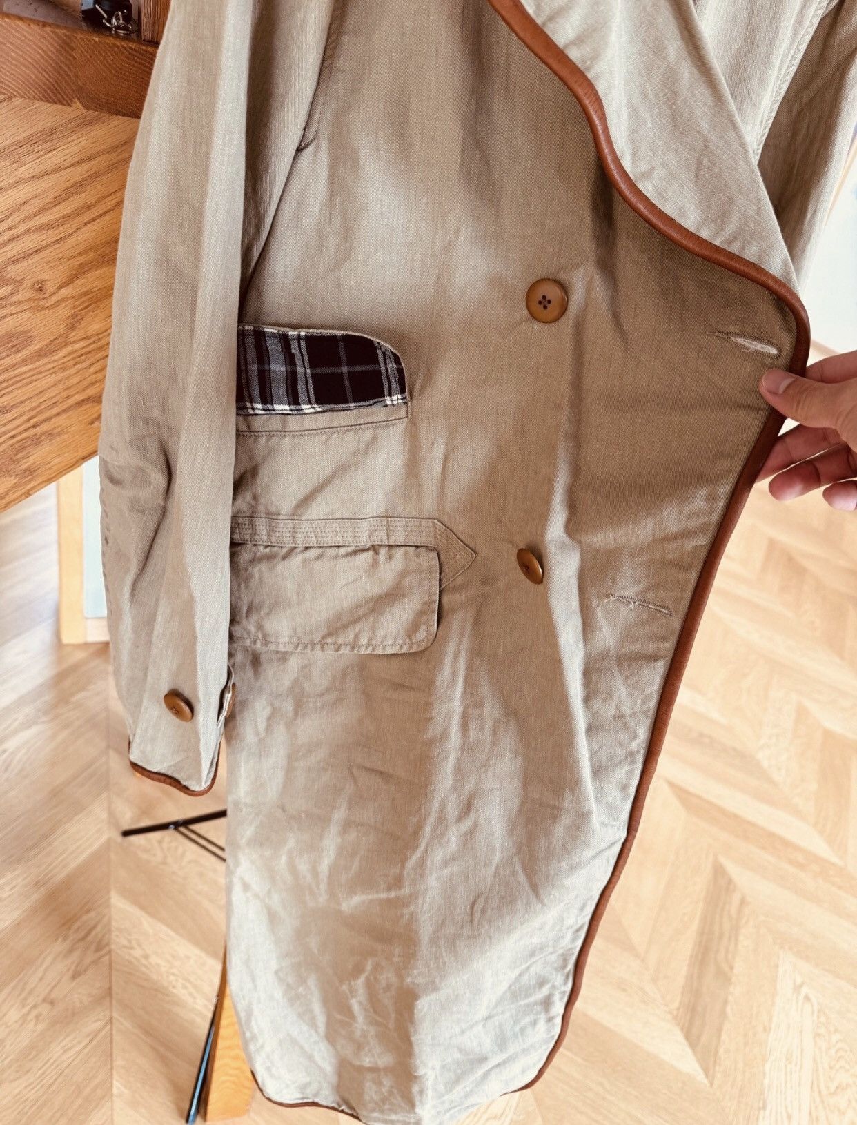 Kapital Kapital's new retro pure cotton cowhide trench coat jacket Size US M / EU 48-50 / 2 - 6 Thumbnail