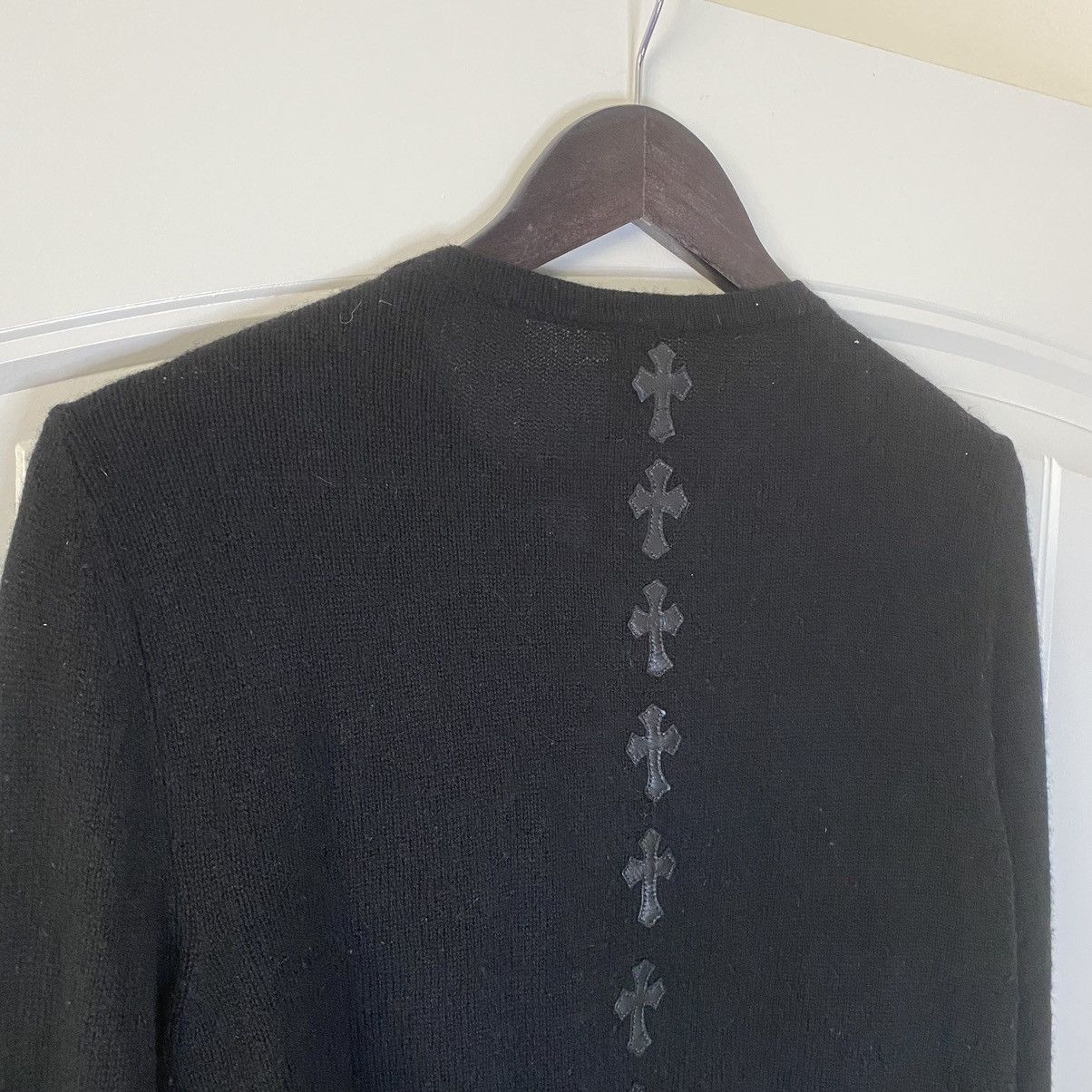 Chrome Hearts Chrome Hearts Black Cashmere Back Cross Patch Line Cardigan Size US S / EU 44-46 / 1 - 4 Thumbnail
