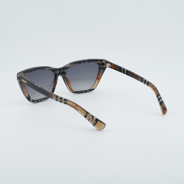 Burberry Burberry BE4468 4202T3 Sunglasses Sand Check Cat Eye Frame Size ONE SIZE - 10 Thumbnail