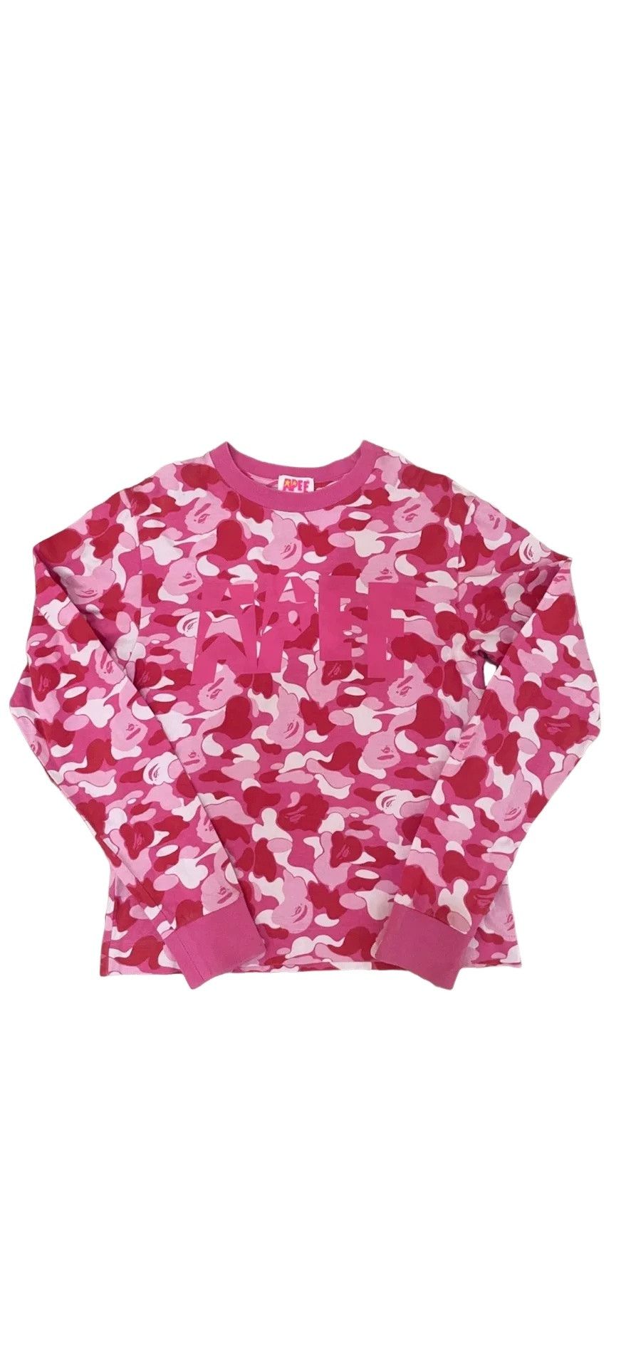 Bape A Bathing Ape APEE Pink Camo Long Sleeve T-Shirt Size S Size S / US 4 / IT 40 - 1 Thumbnail