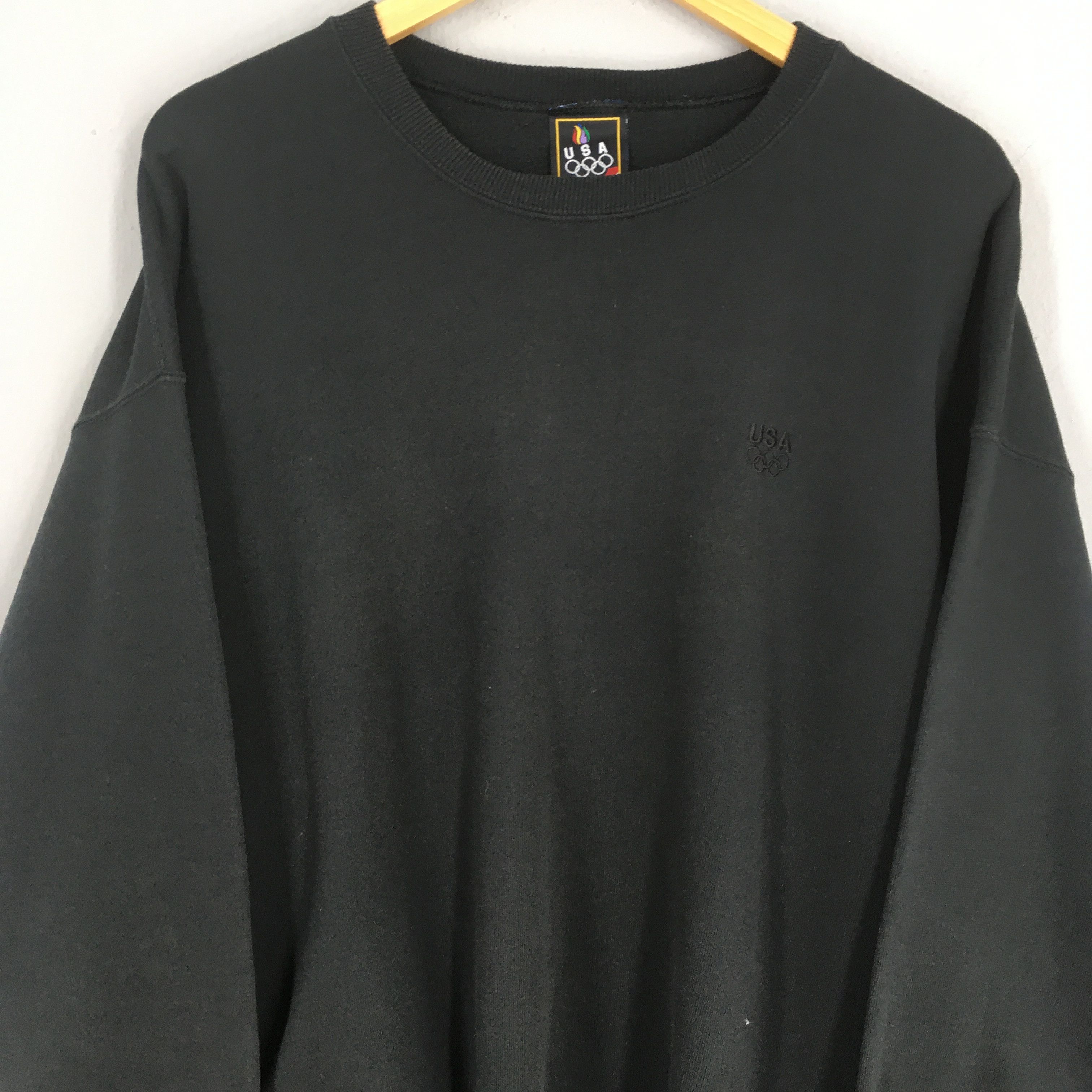 USA Olympics Vintage 90s Olympics Summer Games Black Sweatshirt XLarge Size US XL / EU 56 / 4 - 2 Thumbnail