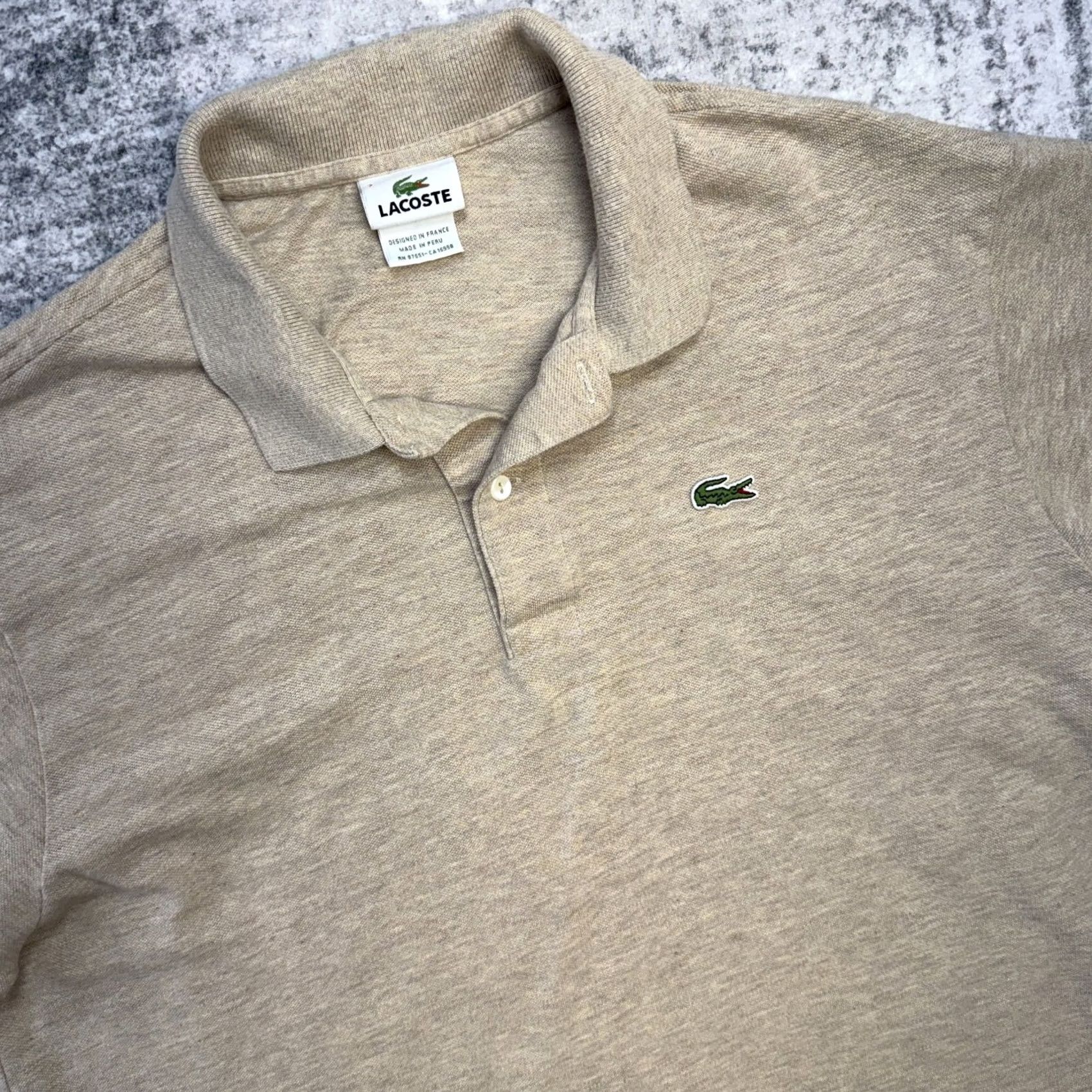 Lacoste Lacoste Polo Shirt Mens 2XL Beige Pique Knit Cotton Preppy Logo Shirt Mens 2XL Beige Polo Lacoste Size US XXL / EU 58 / 5 - 2 Thumbnail