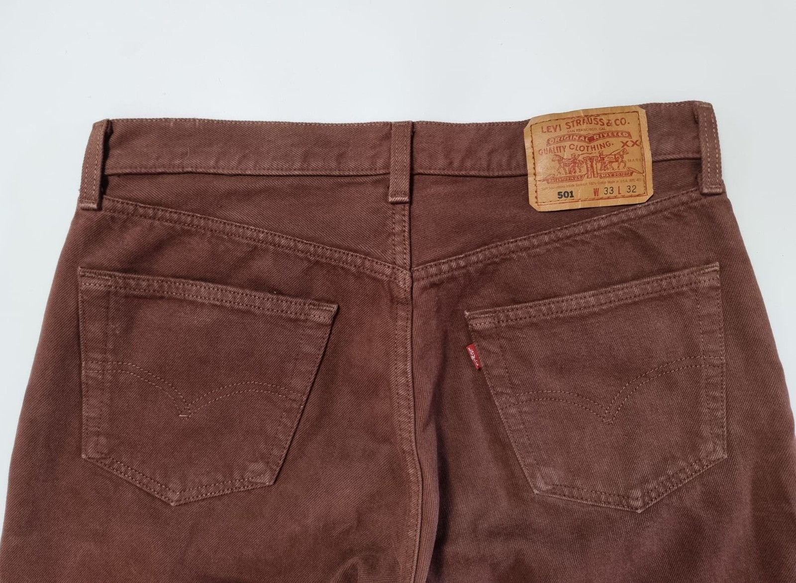 Levi's × Vintage vintage 90s Levi's straight jeans brown 33x32 mens womens Size US 32 / EU 48 - 12 Thumbnail