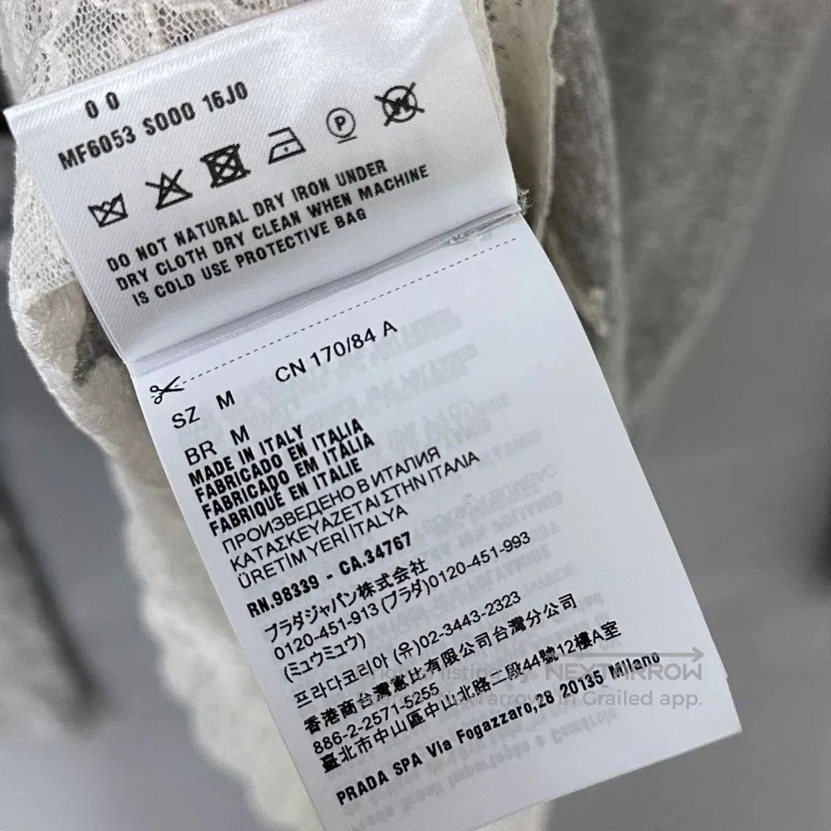 Miu Miu Miumiu Gray Lace Hem Long Sleeve Top. Size M / US 6-8 / IT 42-44 - 7 Thumbnail