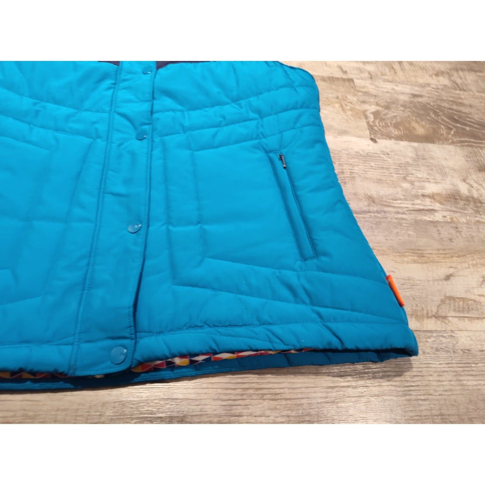 Merrell Merrell Vest Puffer Jacket Womens Large Colorful Opti-Warm Full Zip & Snap EUC Size L / US 10 / IT 46 - 3 Thumbnail
