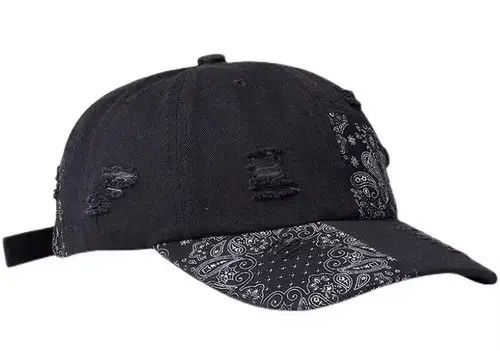 Other Y2k paisley bandana patchwork distressed cap baseball Size ONE SIZE - 3 Thumbnail