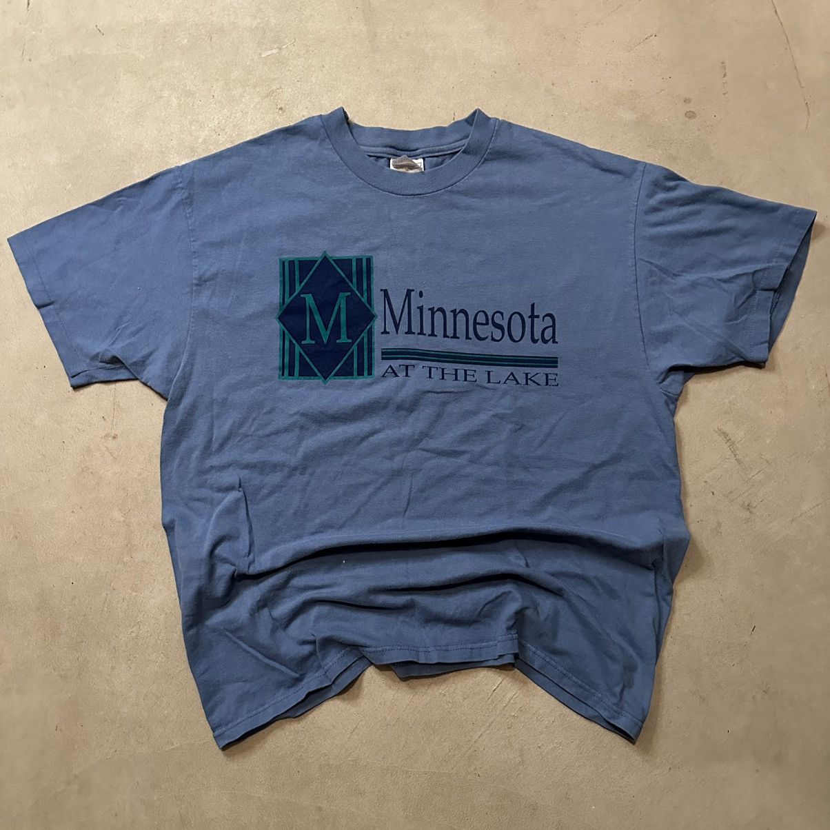 Hanes Vintage 90s Hanes Single Stitch Minnesota Lakes Shirt Size US XL / EU 56 / 4 - 2 Thumbnail