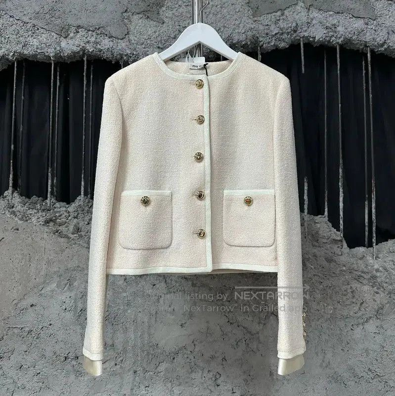 Miu Miu Miu Miu Spring Autumn Beige Women's Jacket . Size XXS / US 00 / IT 34 - 1 Thumbnail