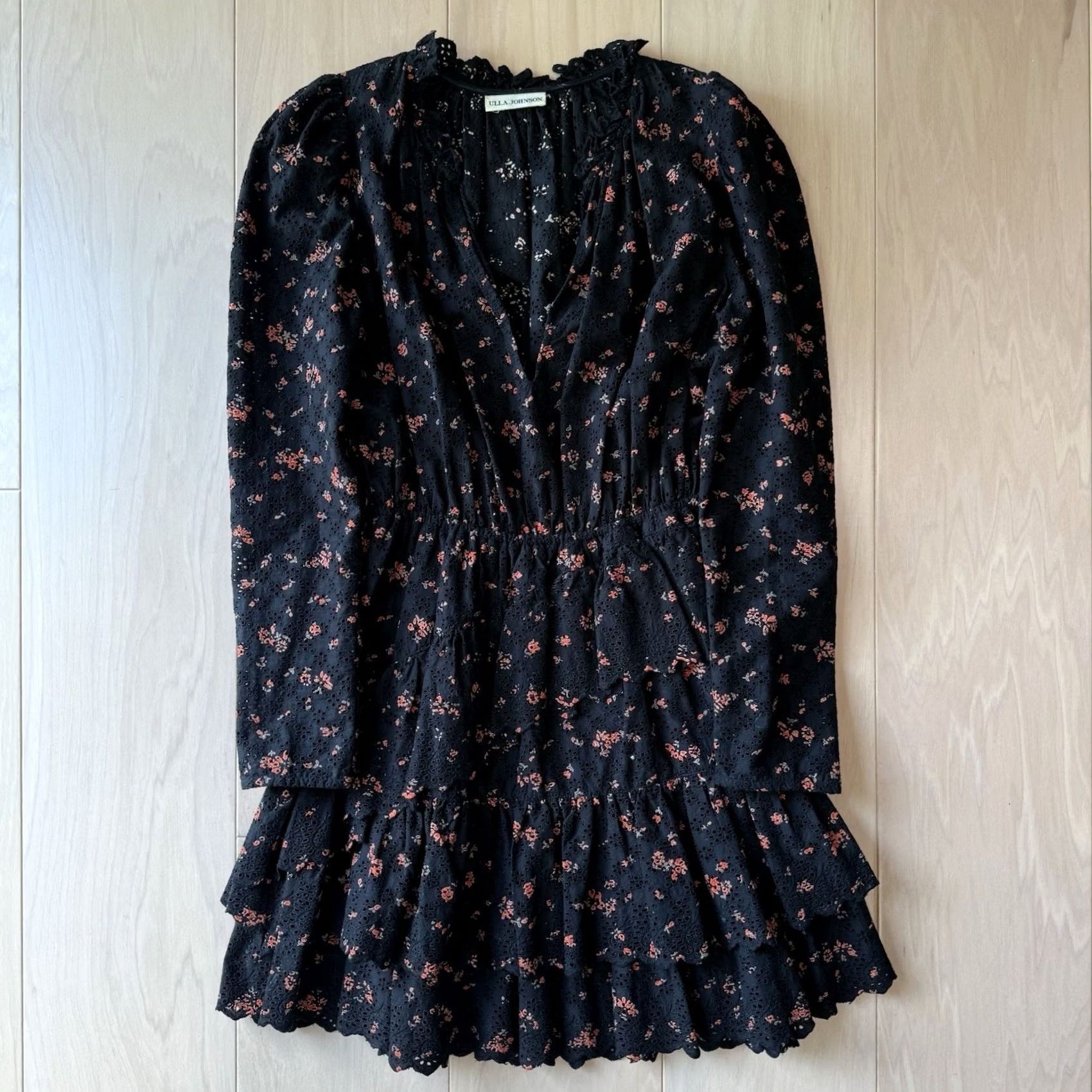 Ulla Johnson Ulla Johnson Dress Women's 0 Black Floral Glam Boho New York Designer Size XS / US 0-2 / IT 36-38 - 2 Thumbnail