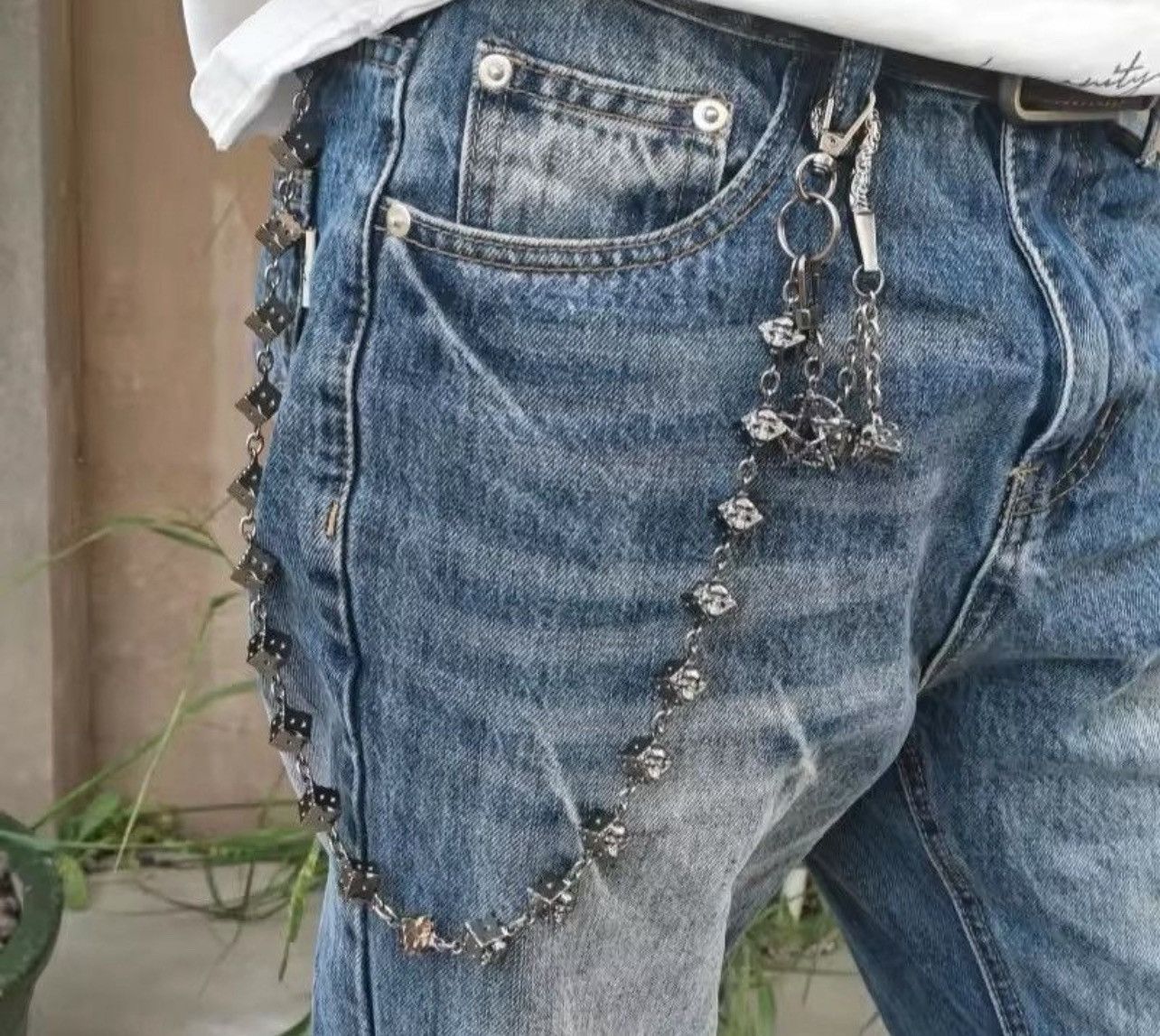 Japanese Brand Dice Motor Rock Wallet Chain Size ONE SIZE - 1 Thumbnail