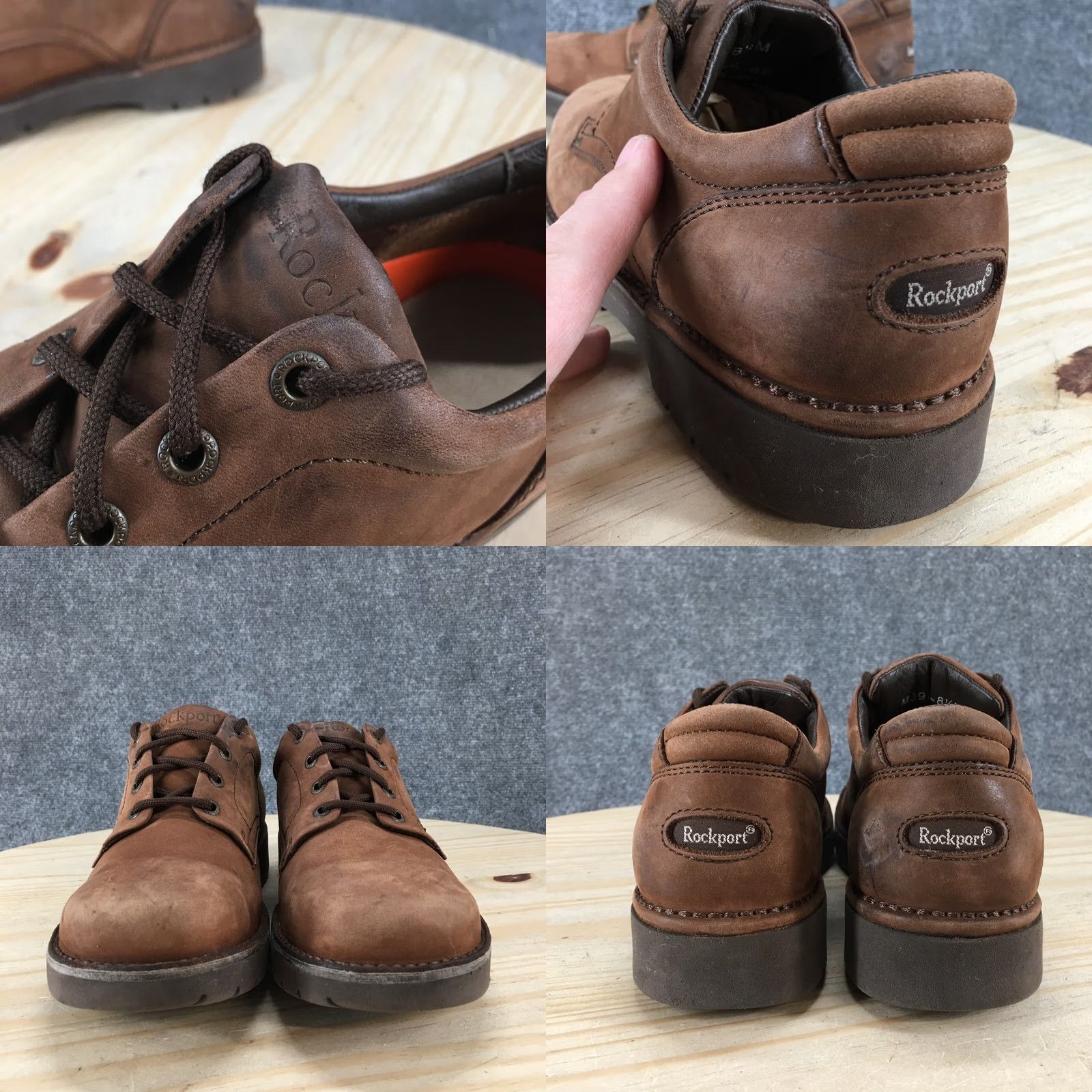 Rockport Rockport Mens Oxford Brown Leather Lace Up Casual Comfort Shoes M Width Leather Size US M / EU 48-50 / 2 - 8 Thumbnail