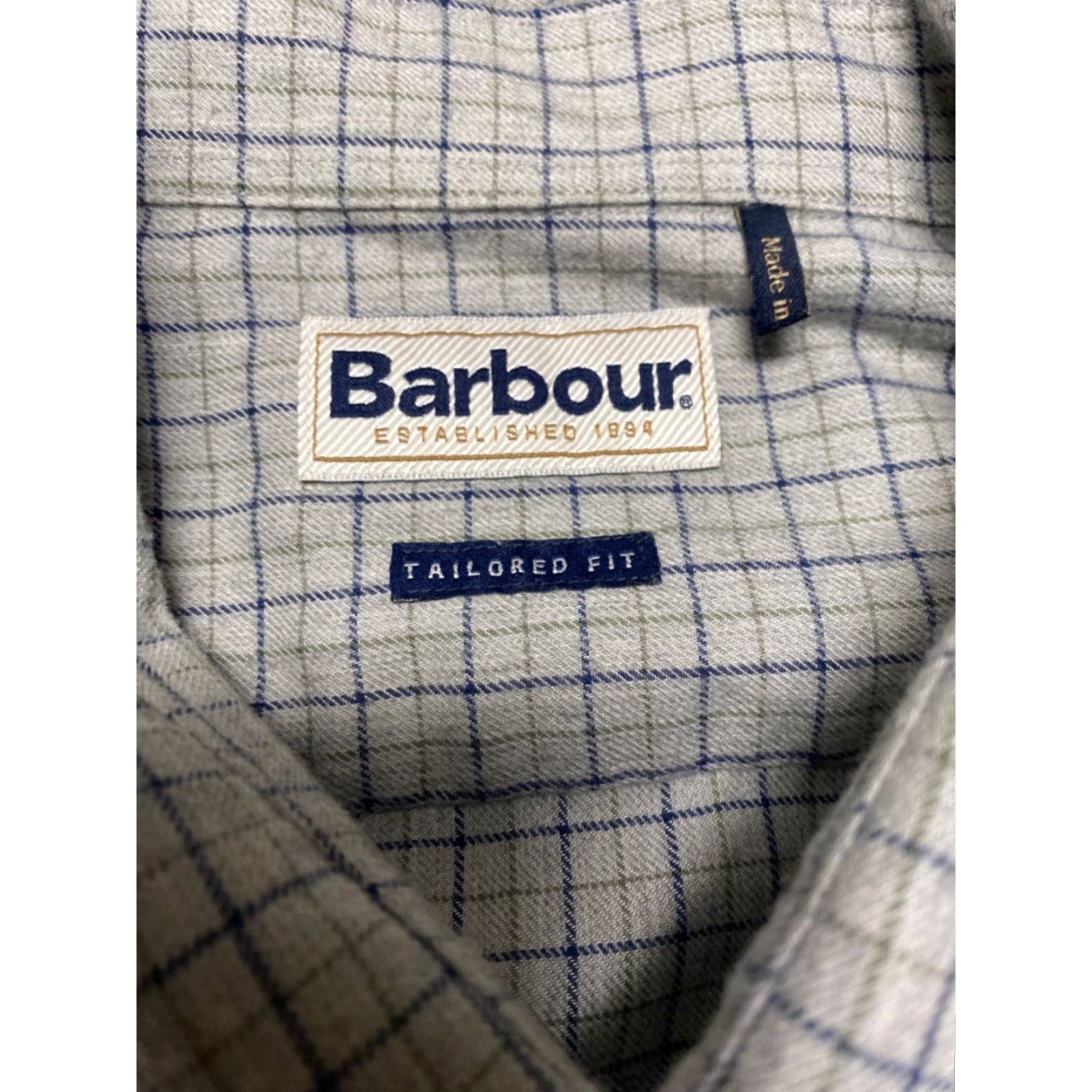 Barbour Barbour Shirt Mens 2XL Gray Multi Plaid Tailored Fit Long Sleeve Button Down Brushed Cotton Size US XXL / EU 58 / 5 - 2 Thumbnail