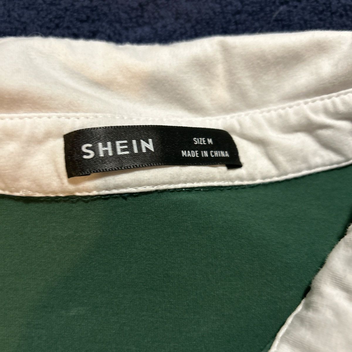 Shein Green Long-Sleeve SHEIN Striped Polo Shirt Size US M / EU 48-50 / 2 - 3 Thumbnail