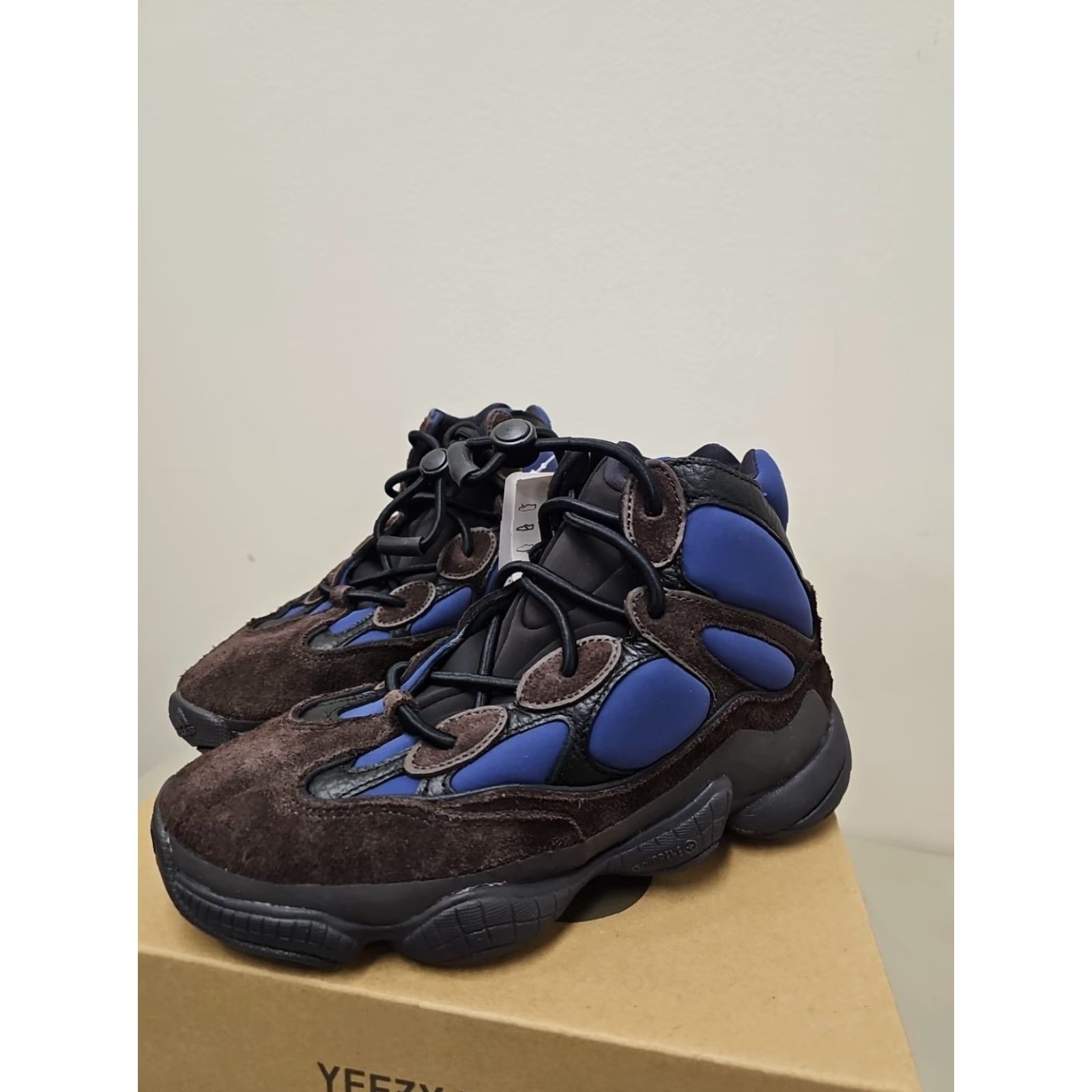 Adidas adidas Yeezy 500 High Top Mens Blue Sneakers Casual Shoes FY4269 Size 6.5 Mens Size US M / EU 48-50 / 2 - 2 Thumbnail