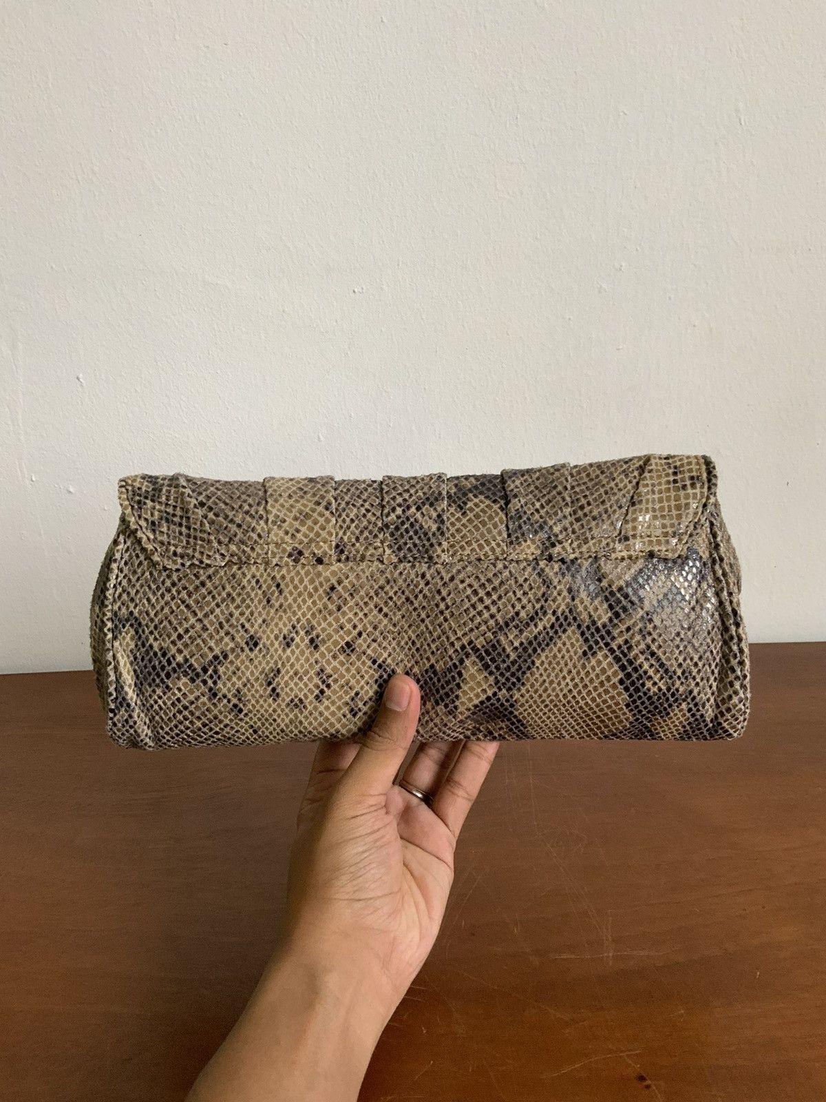 Banana Republic Banana Republic Python Leather Clutch Bag Size ONE SIZE - 5 Thumbnail
