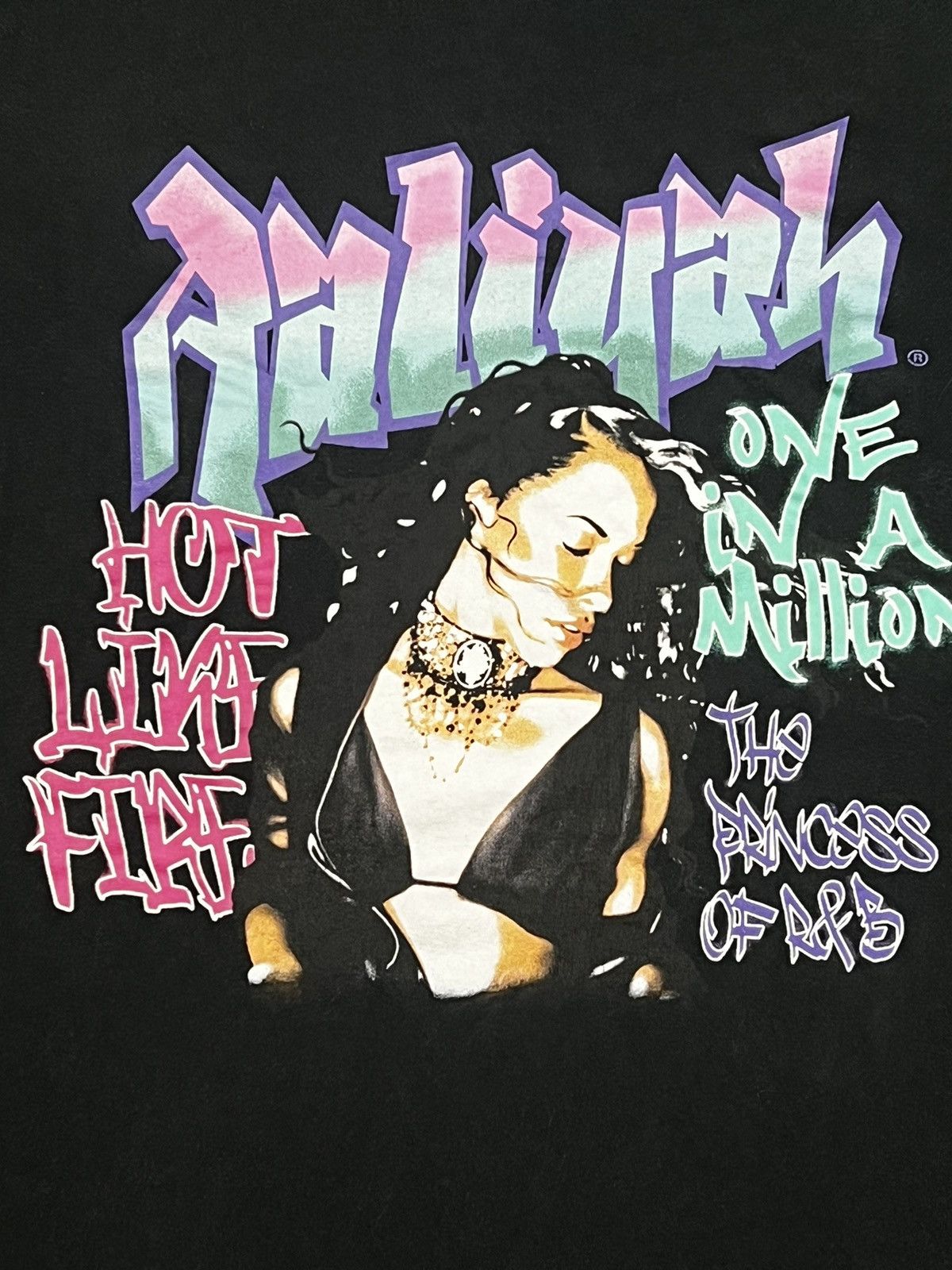 Rap Tees Aaliyah The Princess Of R&B Tee Size XXL / US 16-18 / IT 52-54 - 2 Thumbnail
