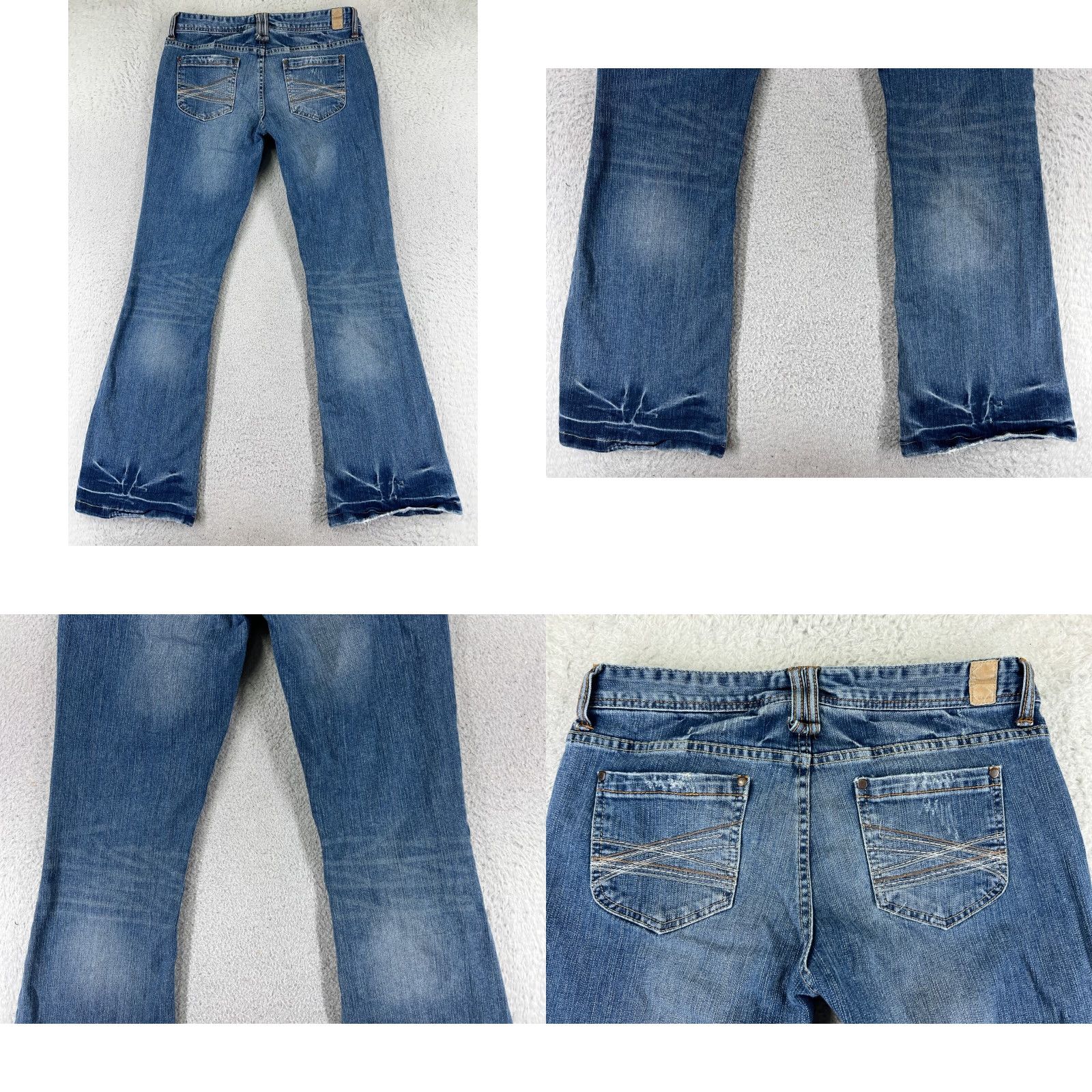 Vintage Maurices Womens Jeans Bootcut Denim Blue 7 Regular 5-Pocket Embroidered Western Cotton Blend Stretch Vintage No Size 28" / US 6 / IT 42 - 9 Thumbnail