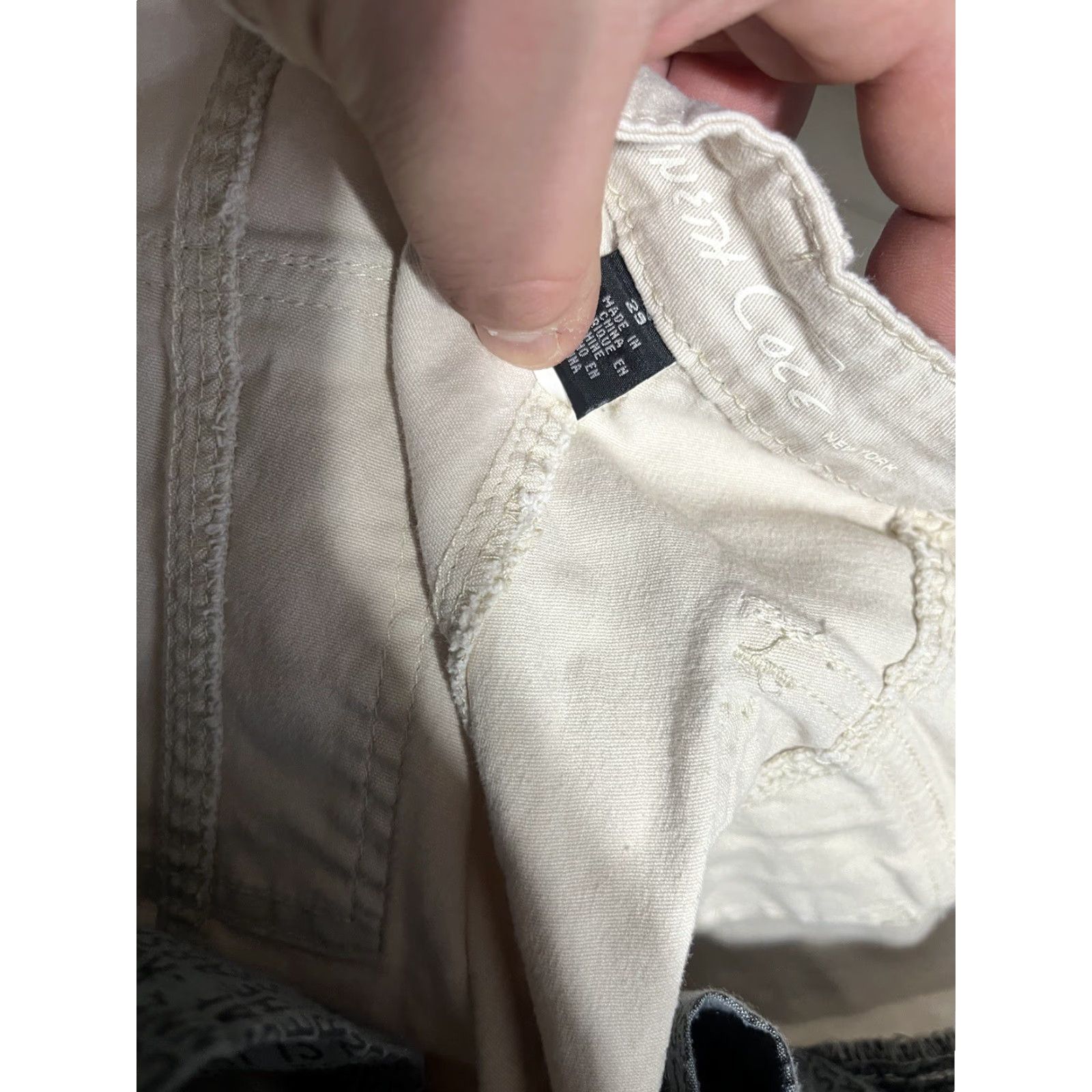 Kenneth Cole KENNETH COLE NEW YORK Jeans Women 29 Low Rise Beige Stretch Skinny Cargo Size 29" - 5 Thumbnail