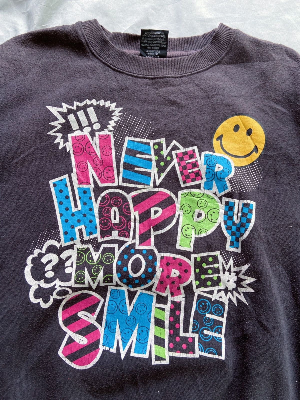 PPFM NEVER HAPPY MORE SMILE JAPANESE SUN FADED STYLE SWEATSHIRT Size US L / EU 52-54 / 3 - 3 Thumbnail