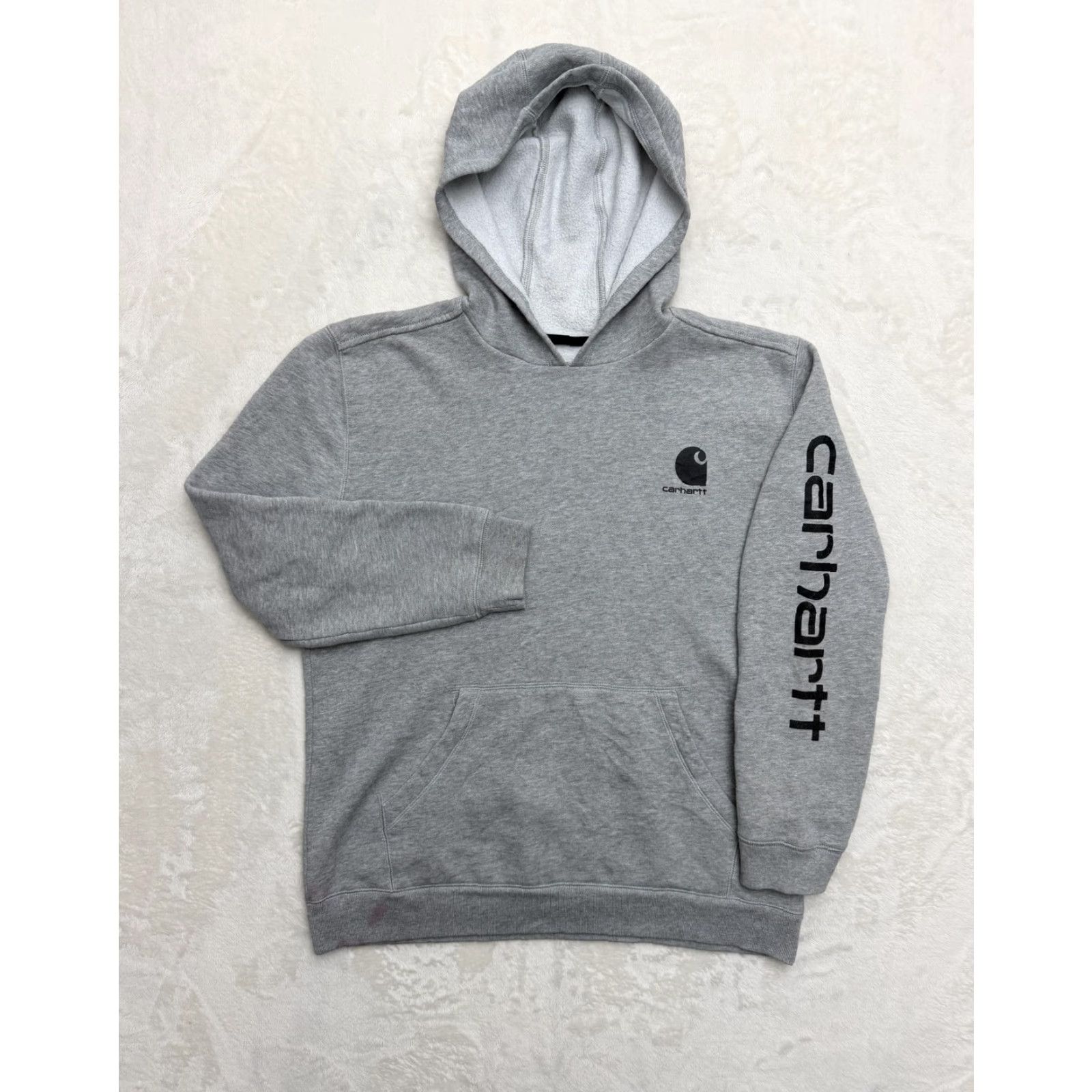 Carhartt Carhartt Hoodie Mens Small Gray Fleece Pullover Logo Pocket Pullover Sweatshirt Shirt Sweatshirt Size US S / EU 44-46 / 1 - 2 Thumbnail