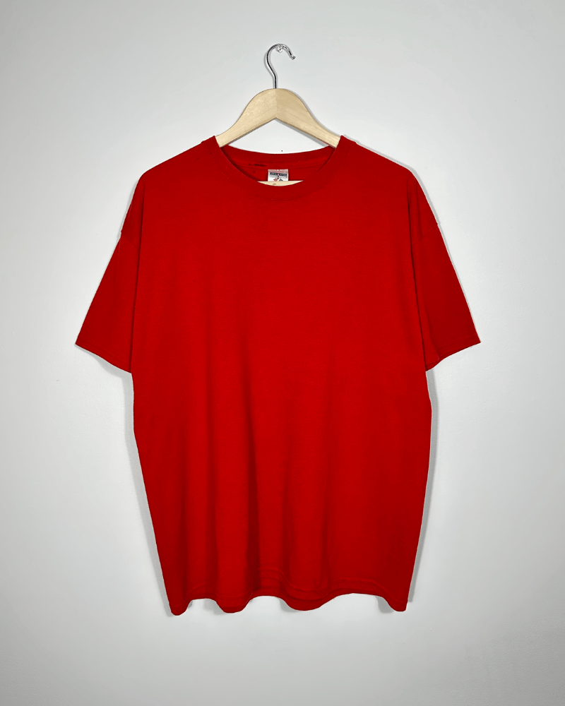 Vintage Vintage Jerzees Blank Essential Men's Red T-Shirt - Size XL Size US XL / EU 56 / 4 - 2 Thumbnail
