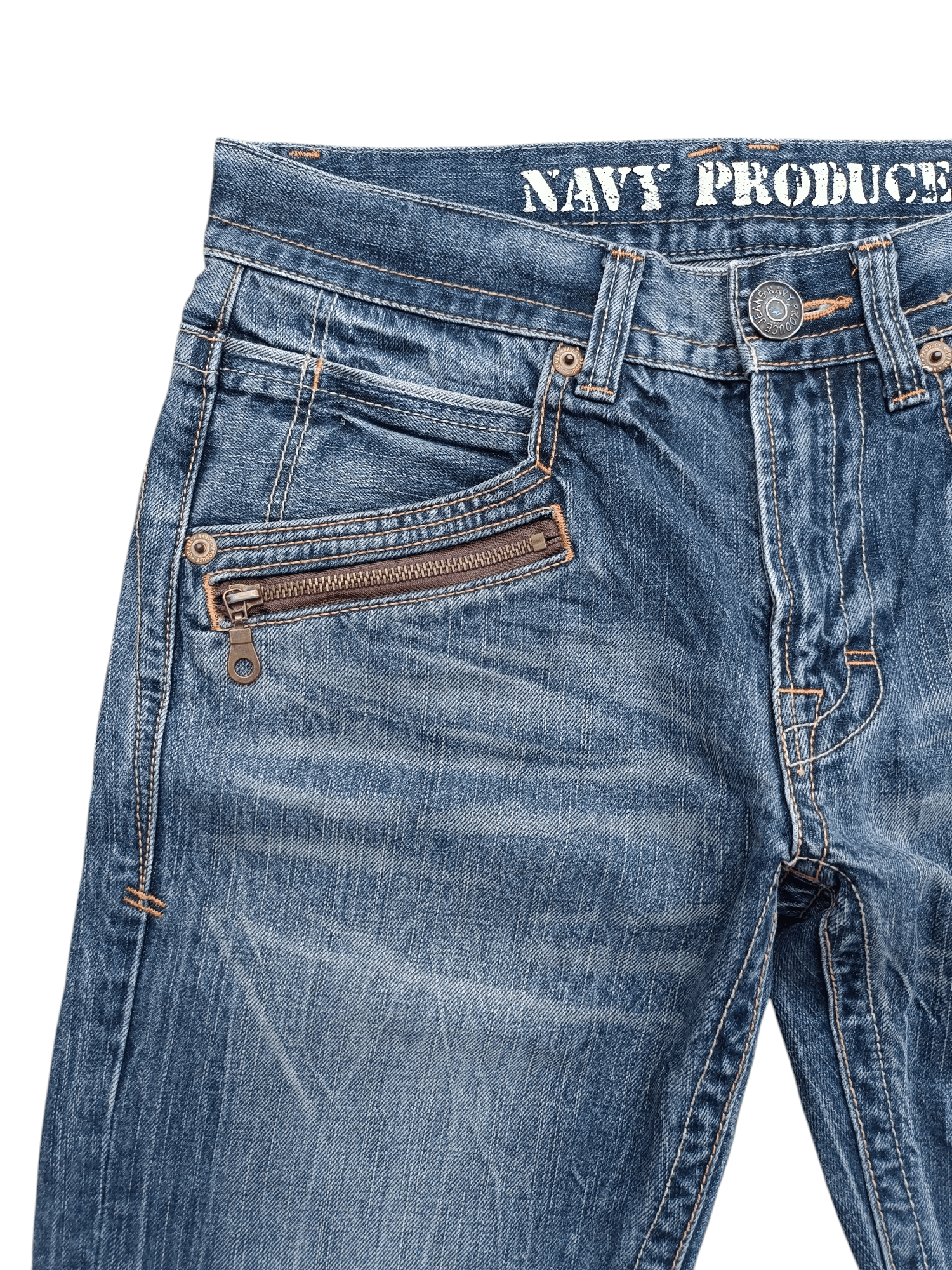 Japanese Brand Japanese Brand NavyProduce Whiskers Jeans Denim Size US 31 - 6 Thumbnail