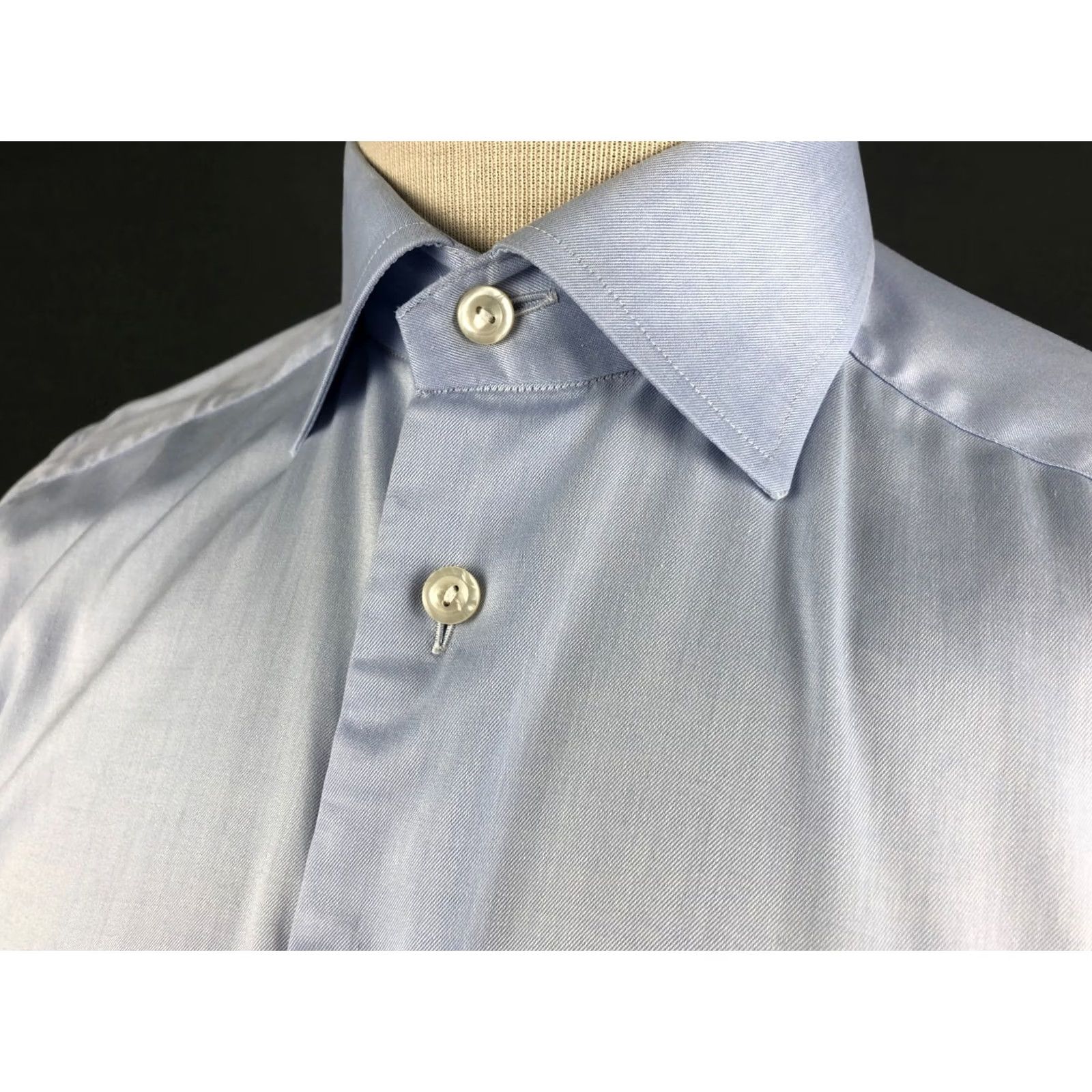 Eton ETON Men's Shirt 39 Blue Cotton Long Sleeve Slim Fit Button-Up Casual Shirt Size US L / EU 52-54 / 3 - 6 Thumbnail