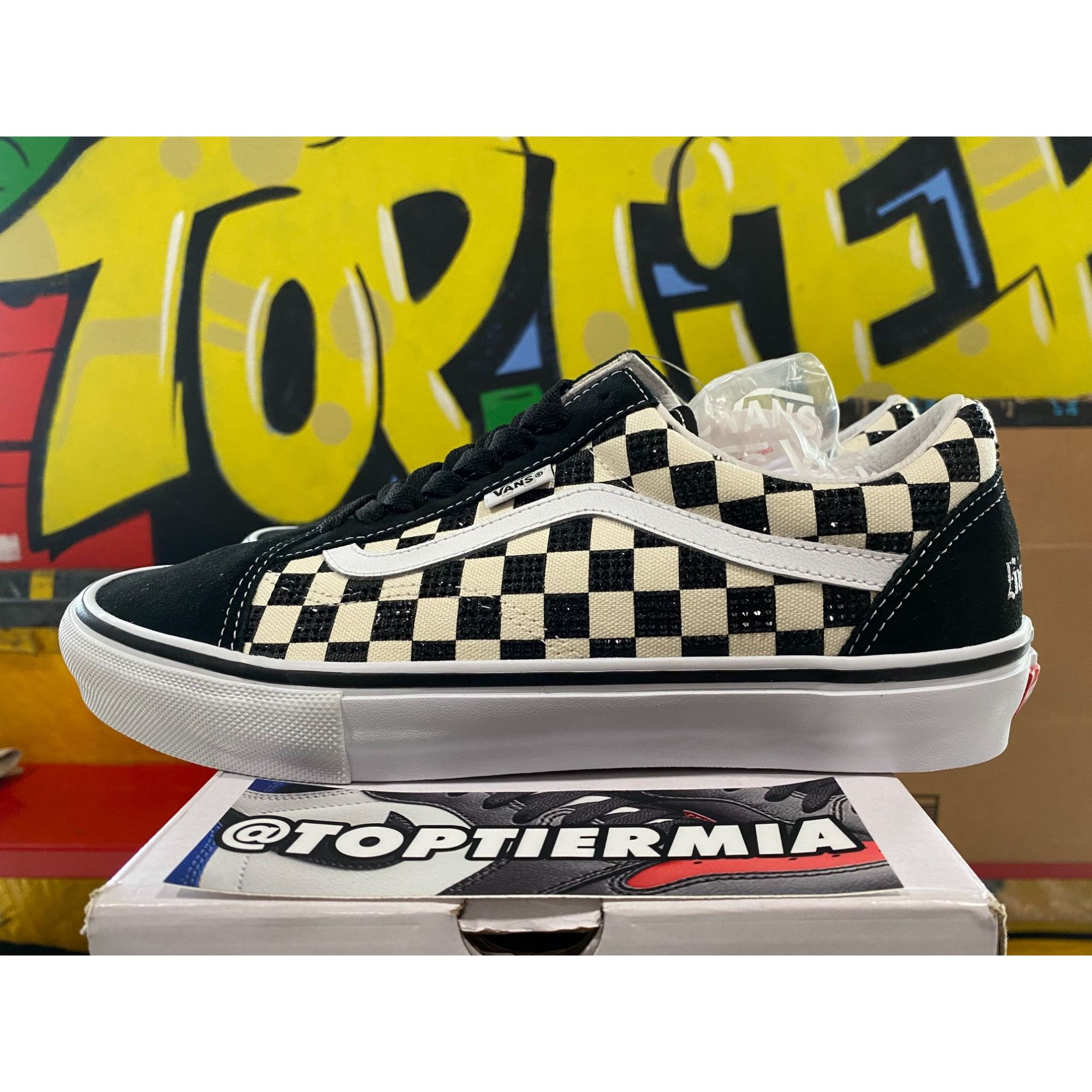 Swarovski Supreme Vans Black Vans Supreme Swarovski Shoes 