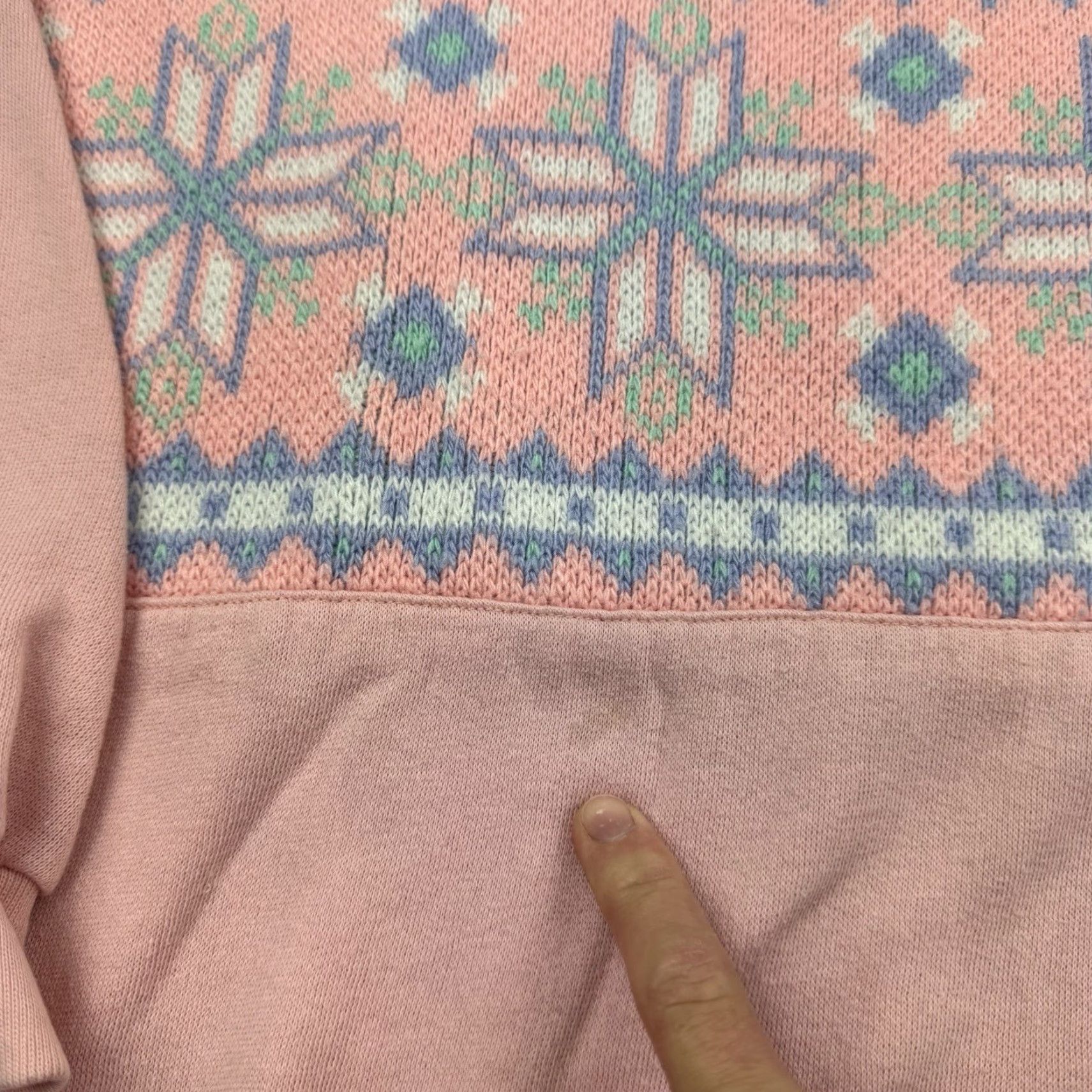 Vintage VINTAGE Honors Sweatshirt Shirt Womens Large Pink 90s Geometric Collared Pullover Womens L Geometric 90s Size L / US 10 / IT 46 - 7 Thumbnail