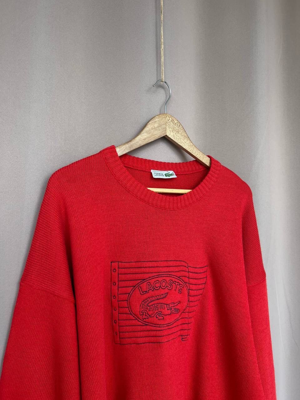 Lacoste Lacoste Chemise Big Logo Wool Knit Sweater Mens Size 7 L/XL Size US L / EU 52-54 / 3 - 3 Thumbnail