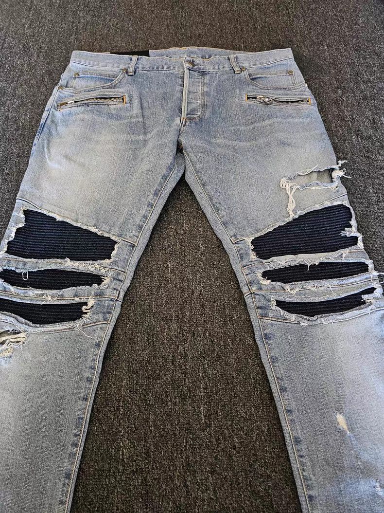 Balmain Balmain Distressed Biker Jeans Size US 34 / EU 50 - 7 Thumbnail