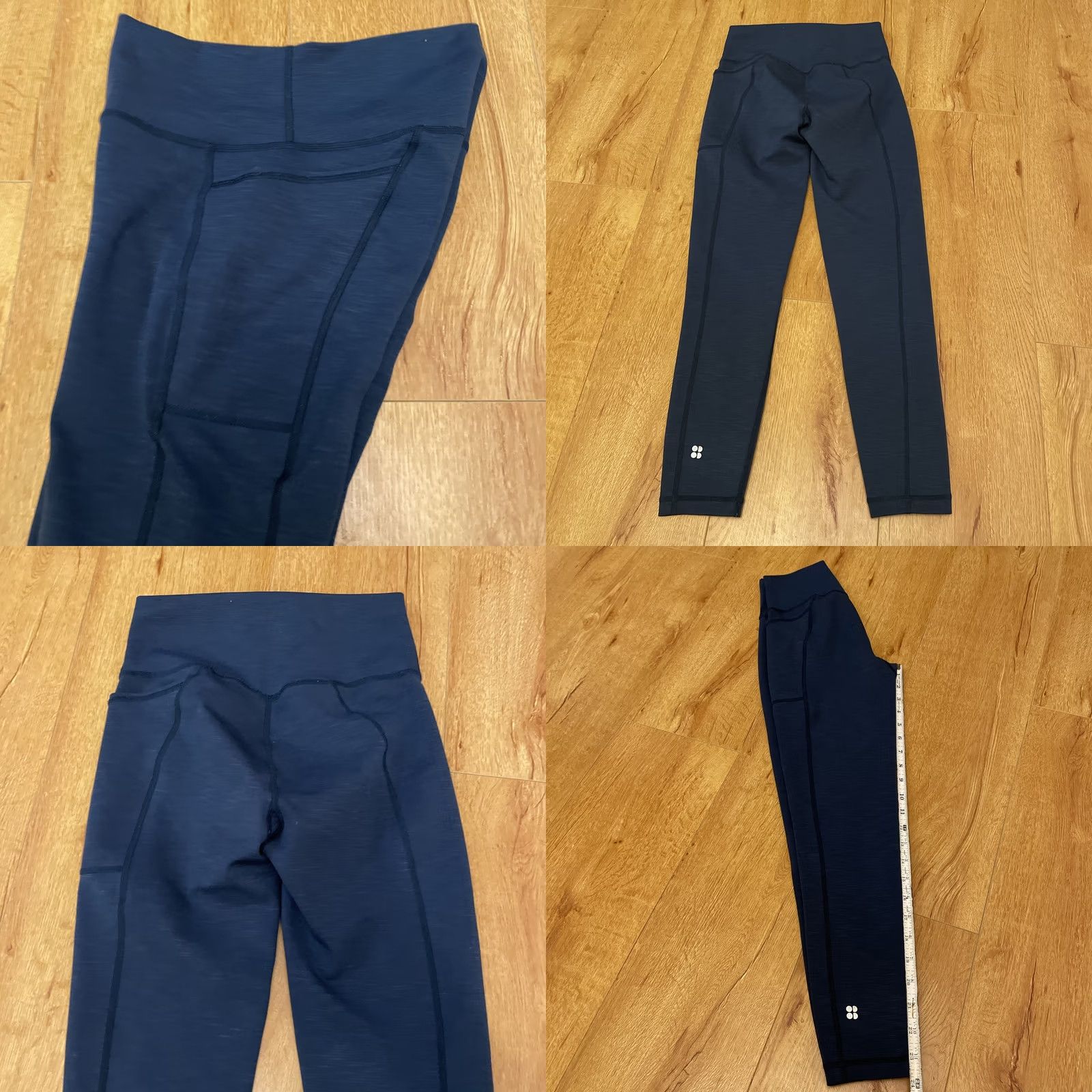 Sweaty Betty Sweaty Betty Leggings Womens XS Blue High Shine High Waisted 7/8 Tight Slim Legged Athletic Compression Skinny Inseam 24 in Womens Size 26" / US 2 / IT 38 - 8 Thumbnail