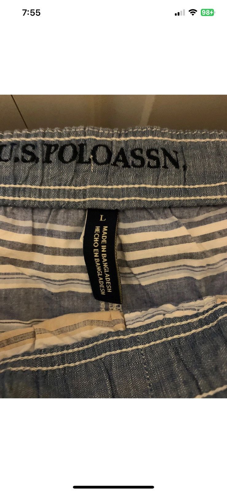 U.S. Polo Assn. New U.S. Polo Assn. Men's Sz L Jogger Short Striped NWT Size US 35 - 2 Thumbnail