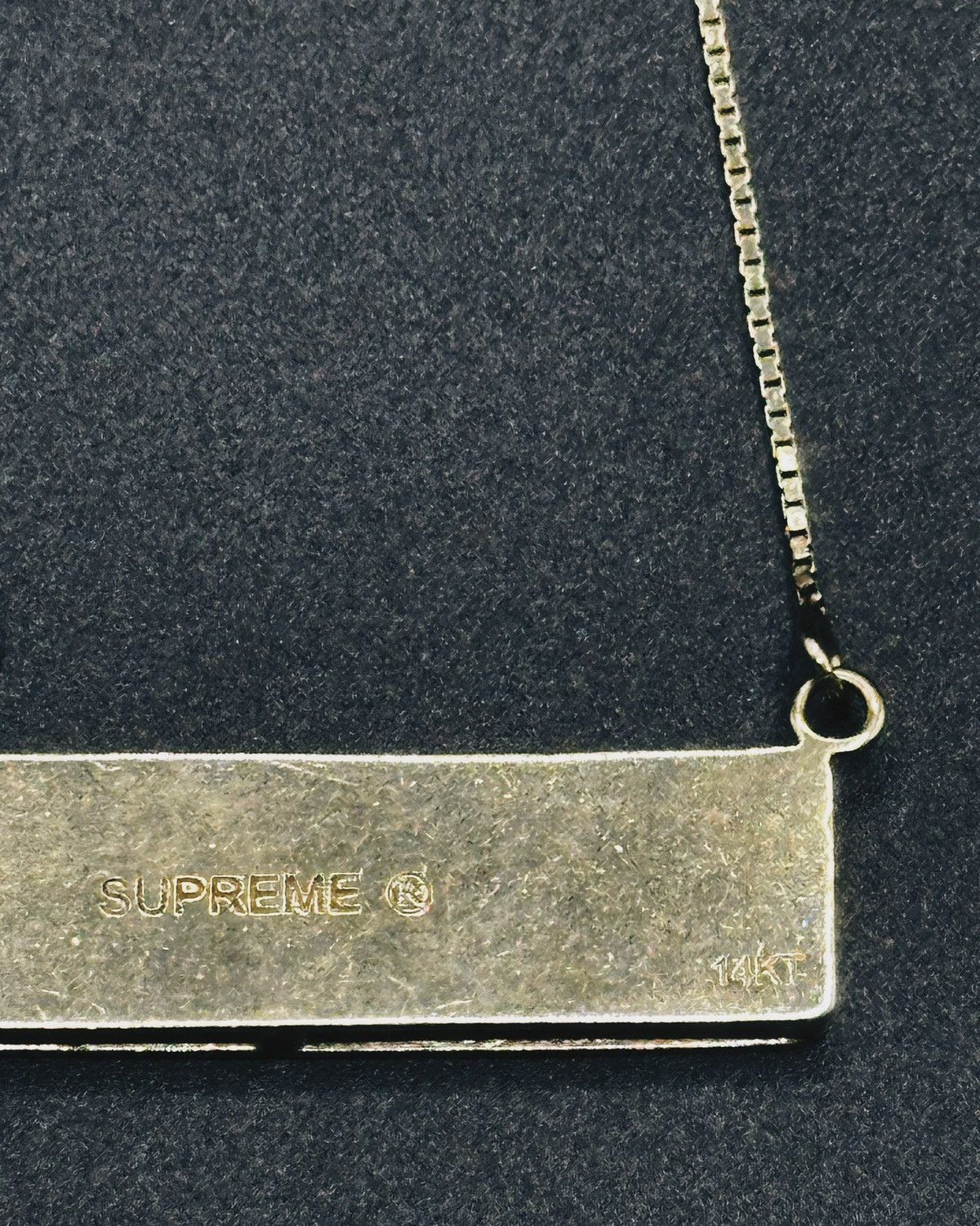 Supreme Rare 14K Gold Supreme New York Name Plate Pendant (2020) Size ONE SIZE - 4 Thumbnail