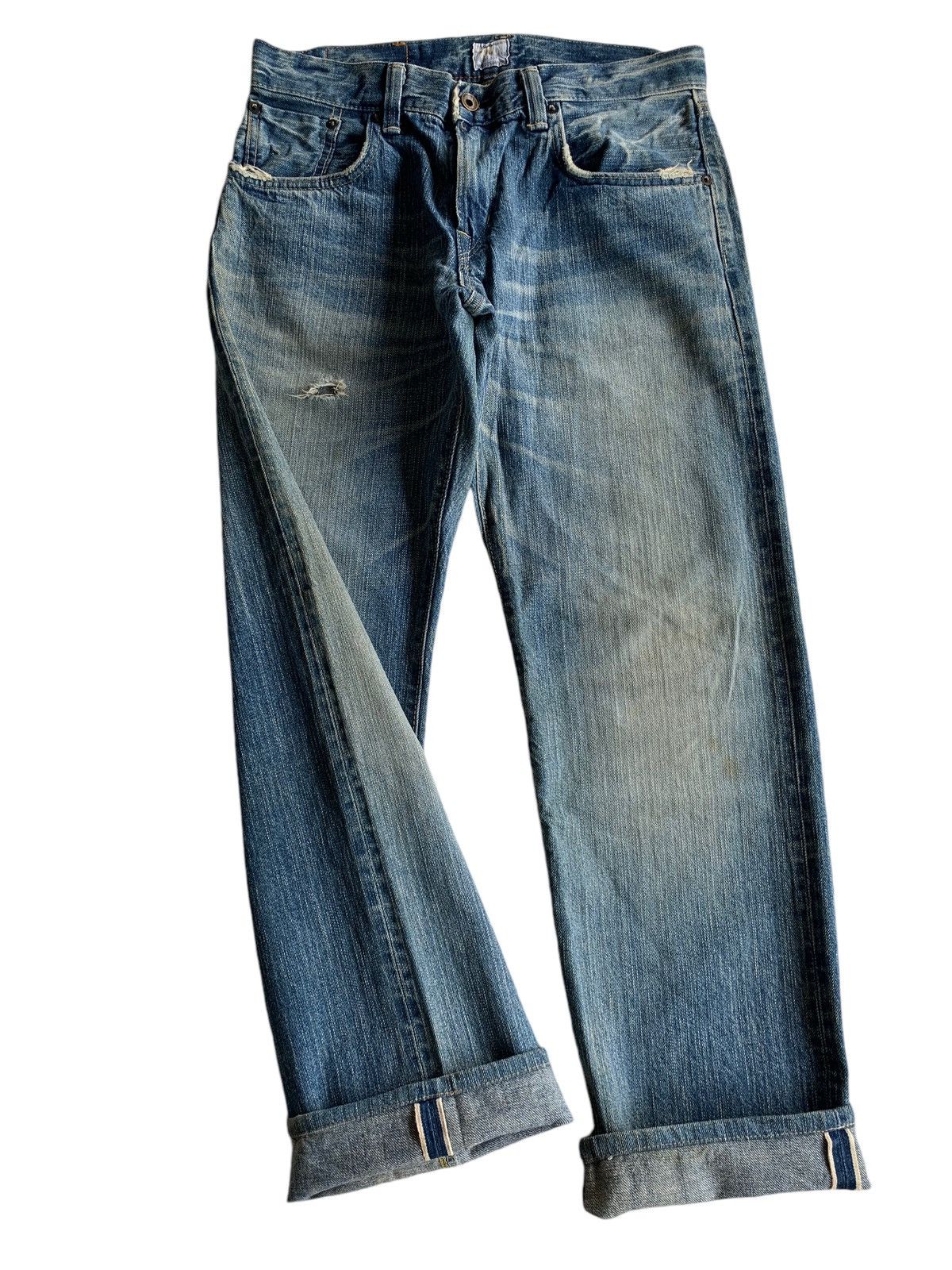 Edwin 505ZX Redline Selvedge distressed denim