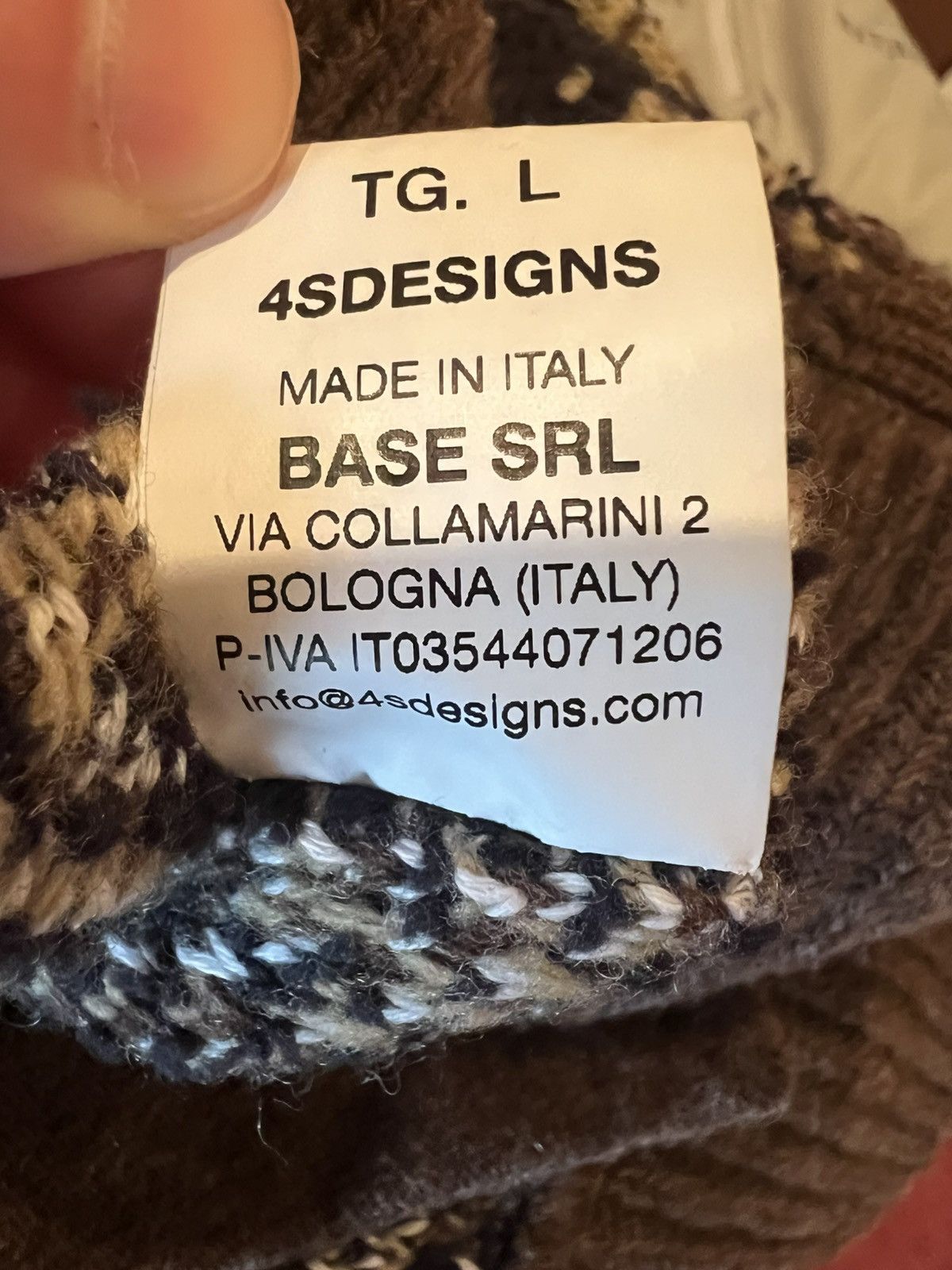 4SDESIGNS 4SDesigns Knit Crewneck Wool Sweater Size US L / EU 52-54 / 3 - 6 Thumbnail