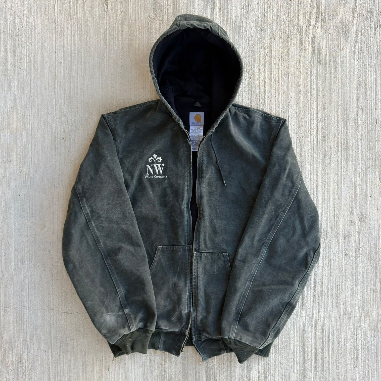 Carhartt × Vintage Carhartt J25 MOS green hooded work wear jacket Size US M / EU 48-50 / 2 - 1 Thumbnail