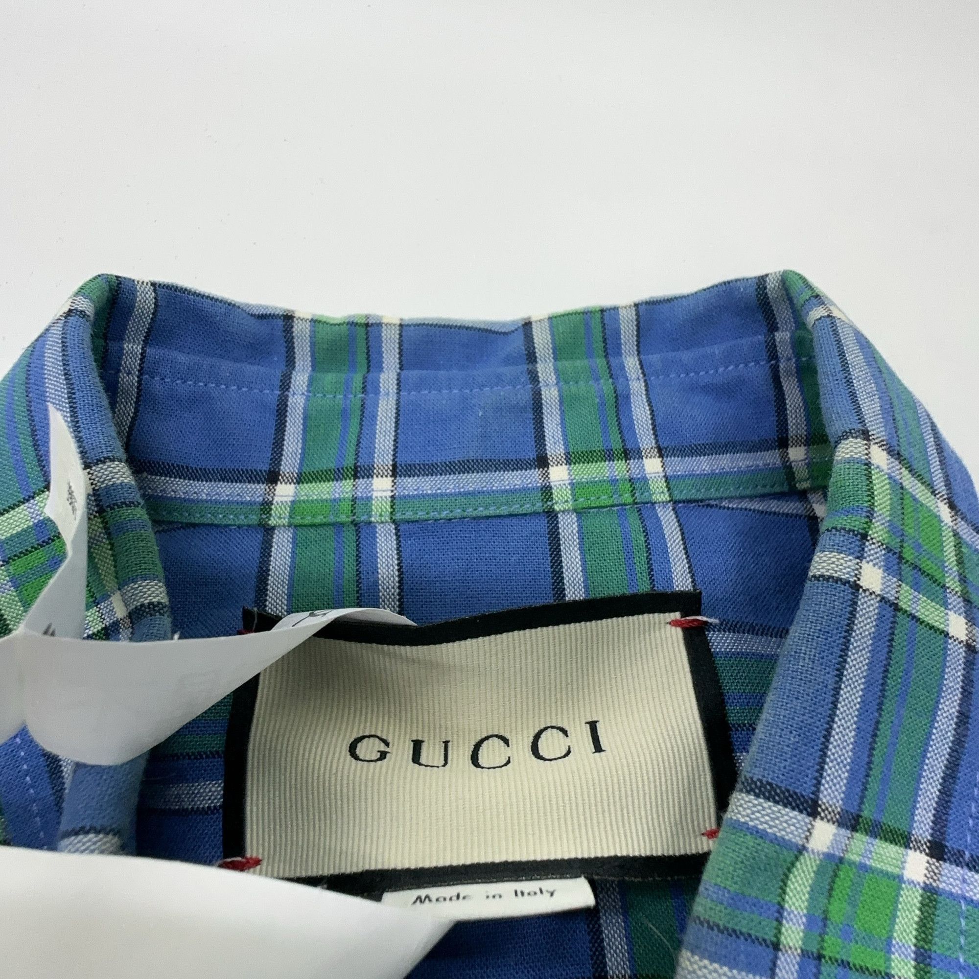 Gucci Gucci Green Plaid Cotton Shirt for Men-2506 Size US M / EU 48-50 / 2 - 5 Thumbnail