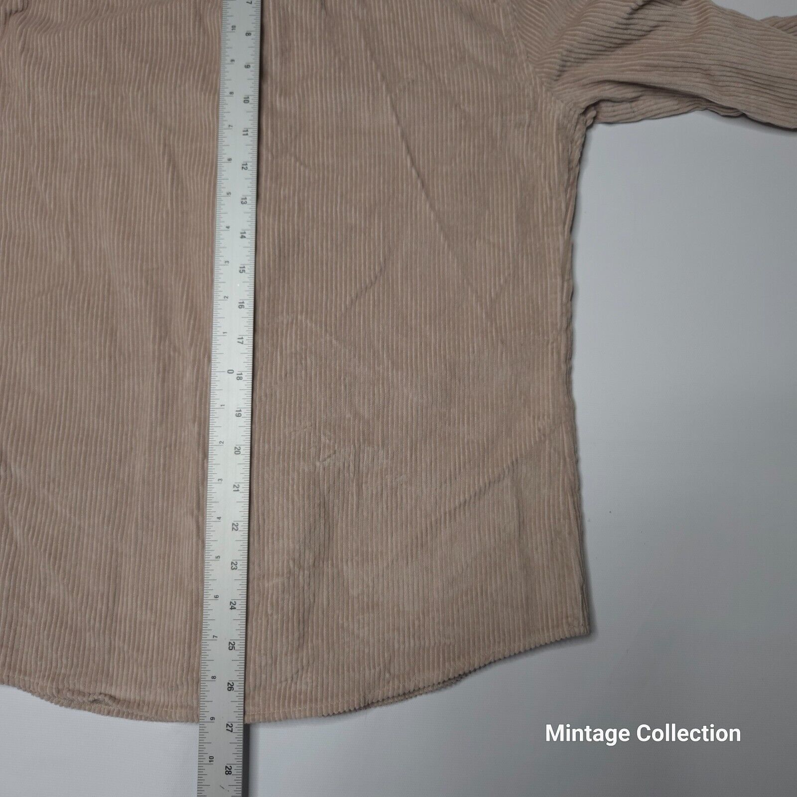 Reiss REISS Bonucci Corduroy Twin Pocket Beige Long sleeve Shirt M Size US M / EU 48-50 / 2 - 12 Thumbnail
