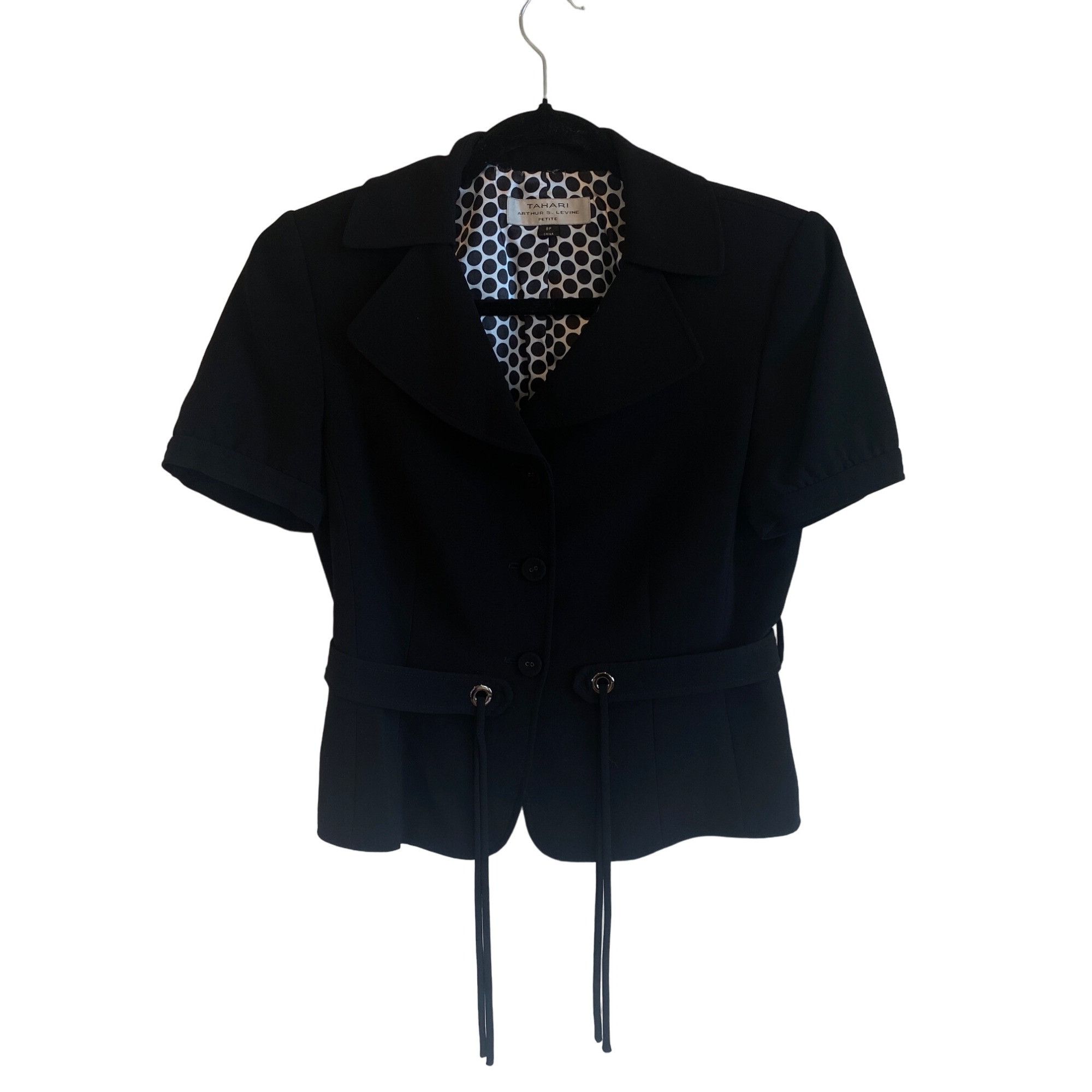 Other Tahari Short Sleeve Blazer Black Women’s 8P Petite Arthur S. Size M / US 6-8 / IT 42-44 - 1 Thumbnail