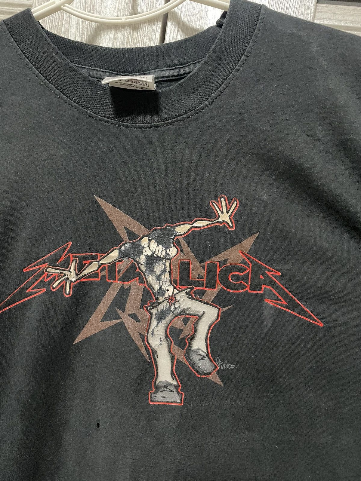 Band Tees × Metallica × Vintage Vintage 2002 Metallica Tee Ninja Star Juindo T-Shirt Travis Size US XL / EU 56 / 4 - 4 Thumbnail
